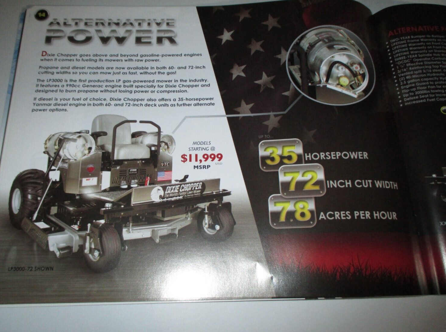 *Dixie Chopper 2007 Lawn Mowers & Zero Turn Mowers Sales Catalog Manual Brochure
