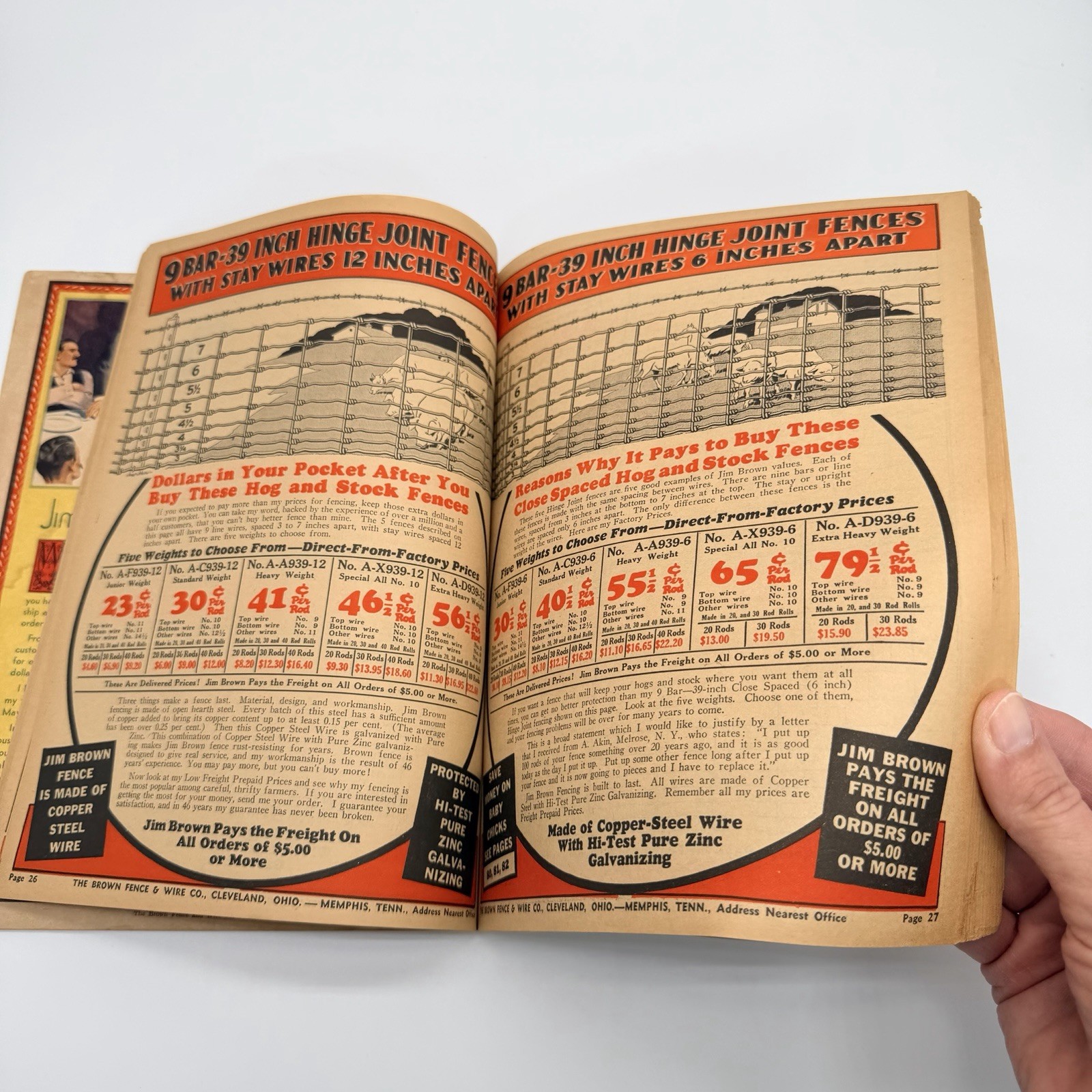 JIM BROWN’S 1935 BARGAIN BOOK – THE BROWN FENCE & WIRE CO.- Catalog