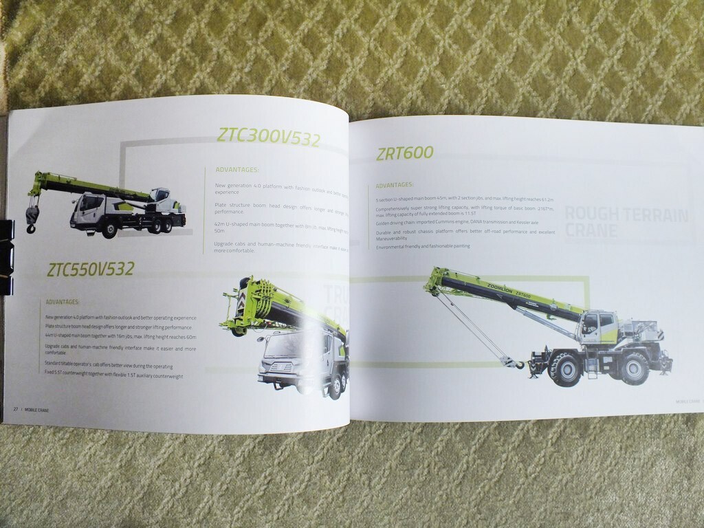 ZOOMLION Full Product Catalog Excavators Buldozers Cranes Tractors Brochure 2018
