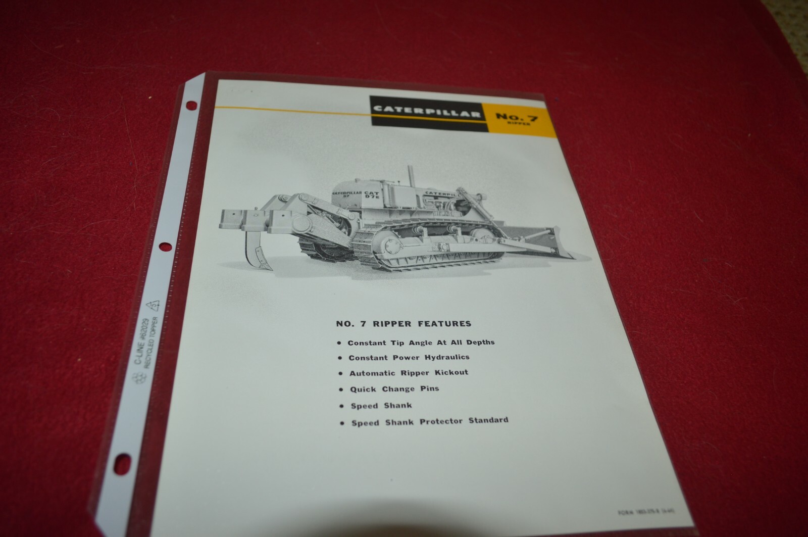 Caterpillar 7 Ripper For 1964 Dealer’s Brochure AMIL16