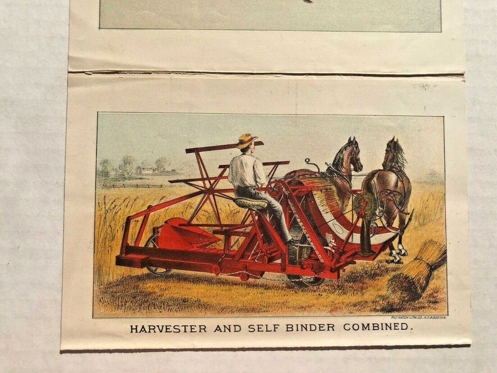 1876 Walter A Wood Harvesting Machines Sales Brochure w/ Color Illustrations