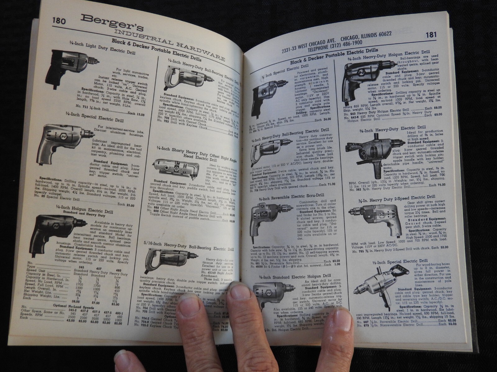 1968 BERGER’S INDUSTRIAL HARDWARE SALES CATALOG ASBESTOS PRODUCTS TOOLS 460+ pgs