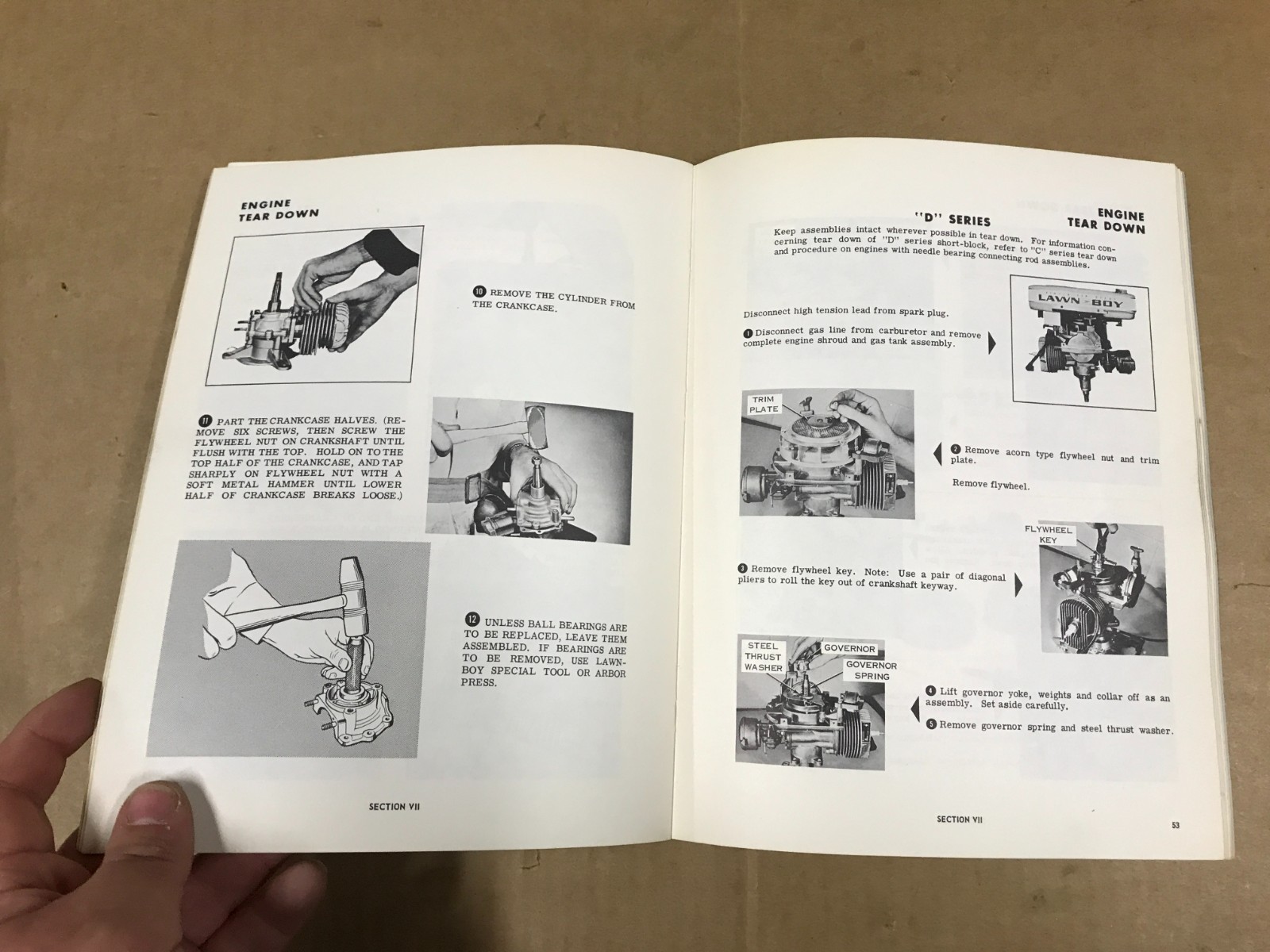 Vintage Lawn-Boy Mechanic’s Handbook – Item No. 6015-63