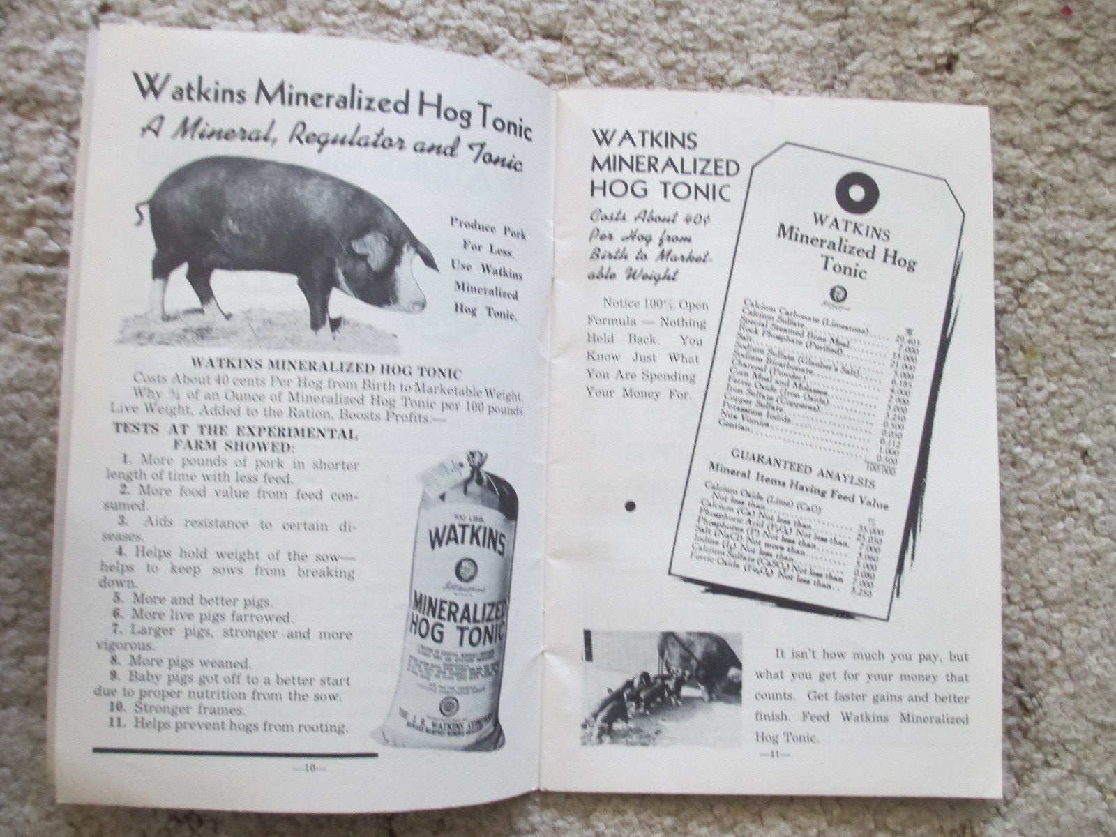 1930’S J.R. WATKINS DEPENDABLE STOCK & POULTRY PREPARATIONS BOOKLET GUIDE FARM