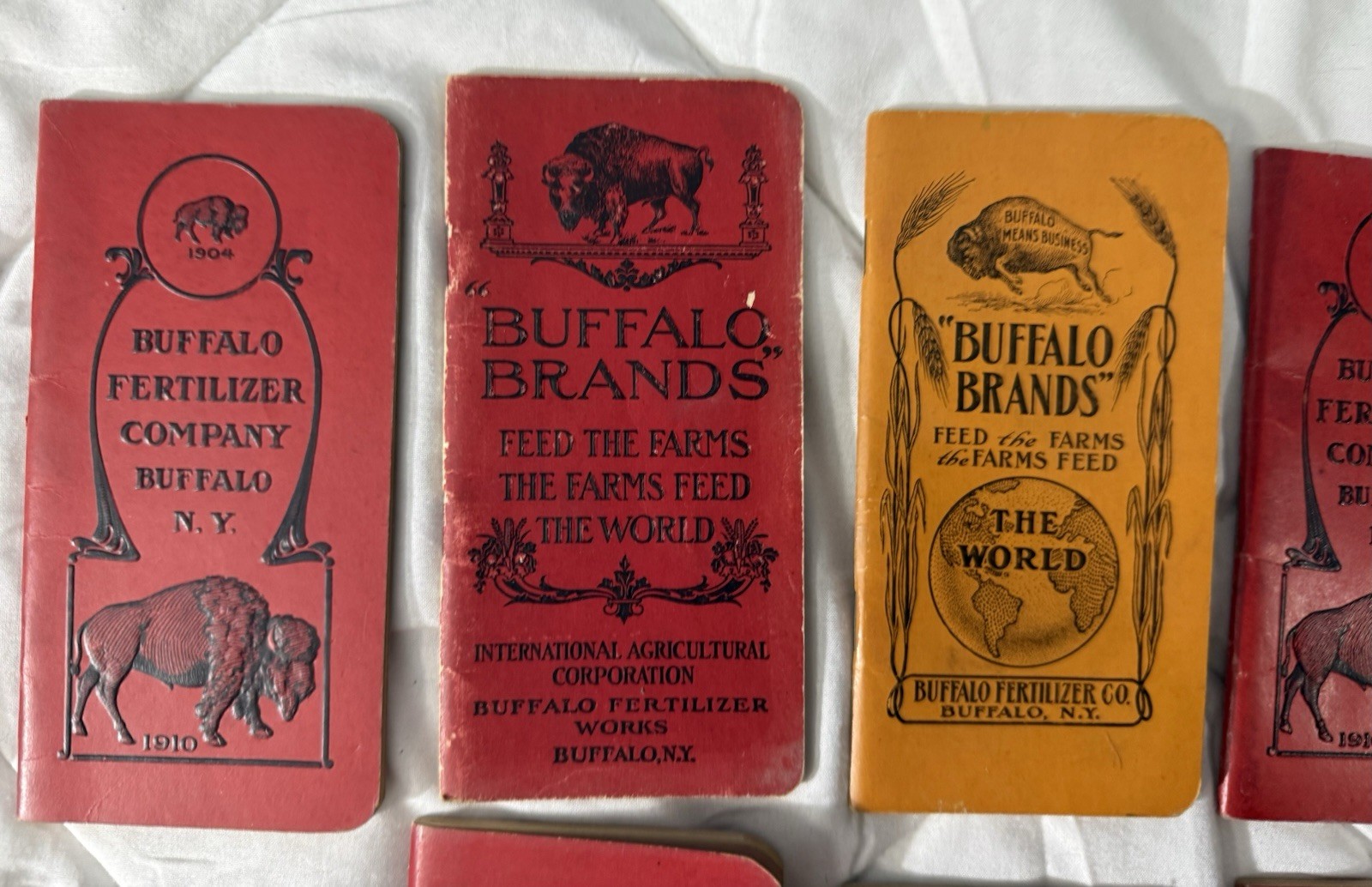 16 Lot of BUFFALO FERTILIZERS Advertising Memo Booklets, 1906-1926