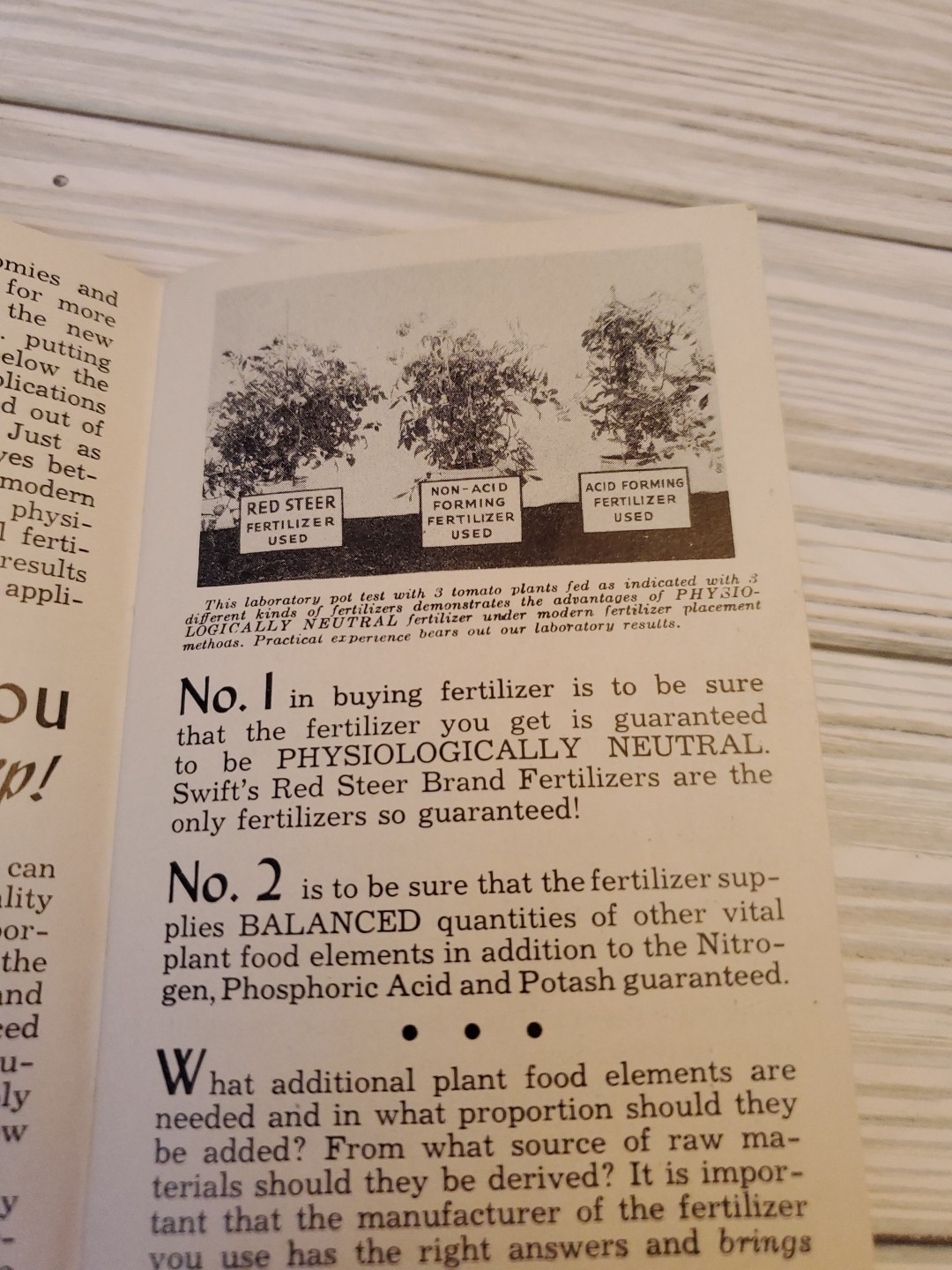 1942 Swift’s Red Steer Fertilizers Guide & Memo Book Unused 3″x5″