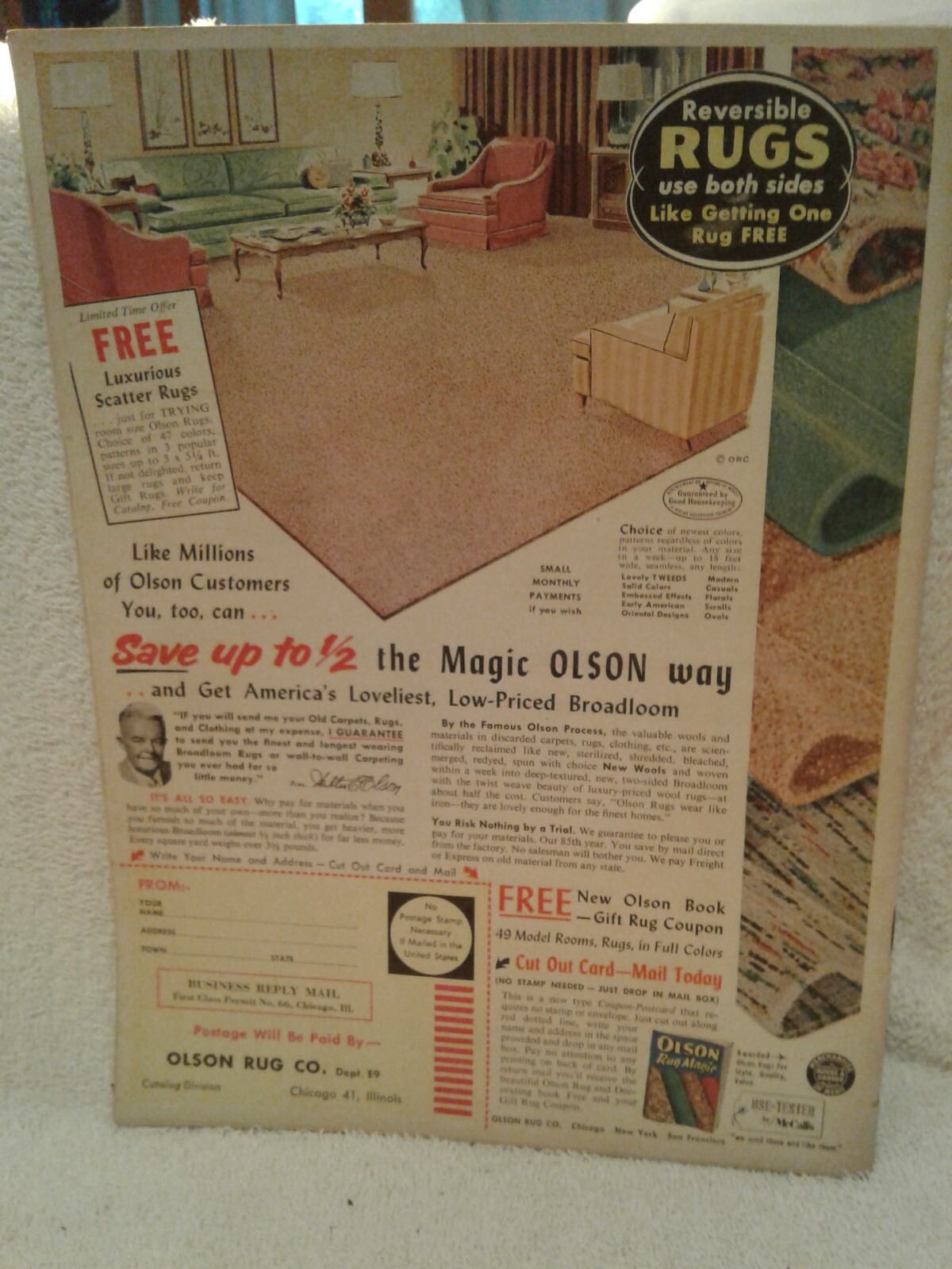 January 1959 FARM & RANCH mag SOUTHERN AGRICULTURIST adver edition 4 chickens