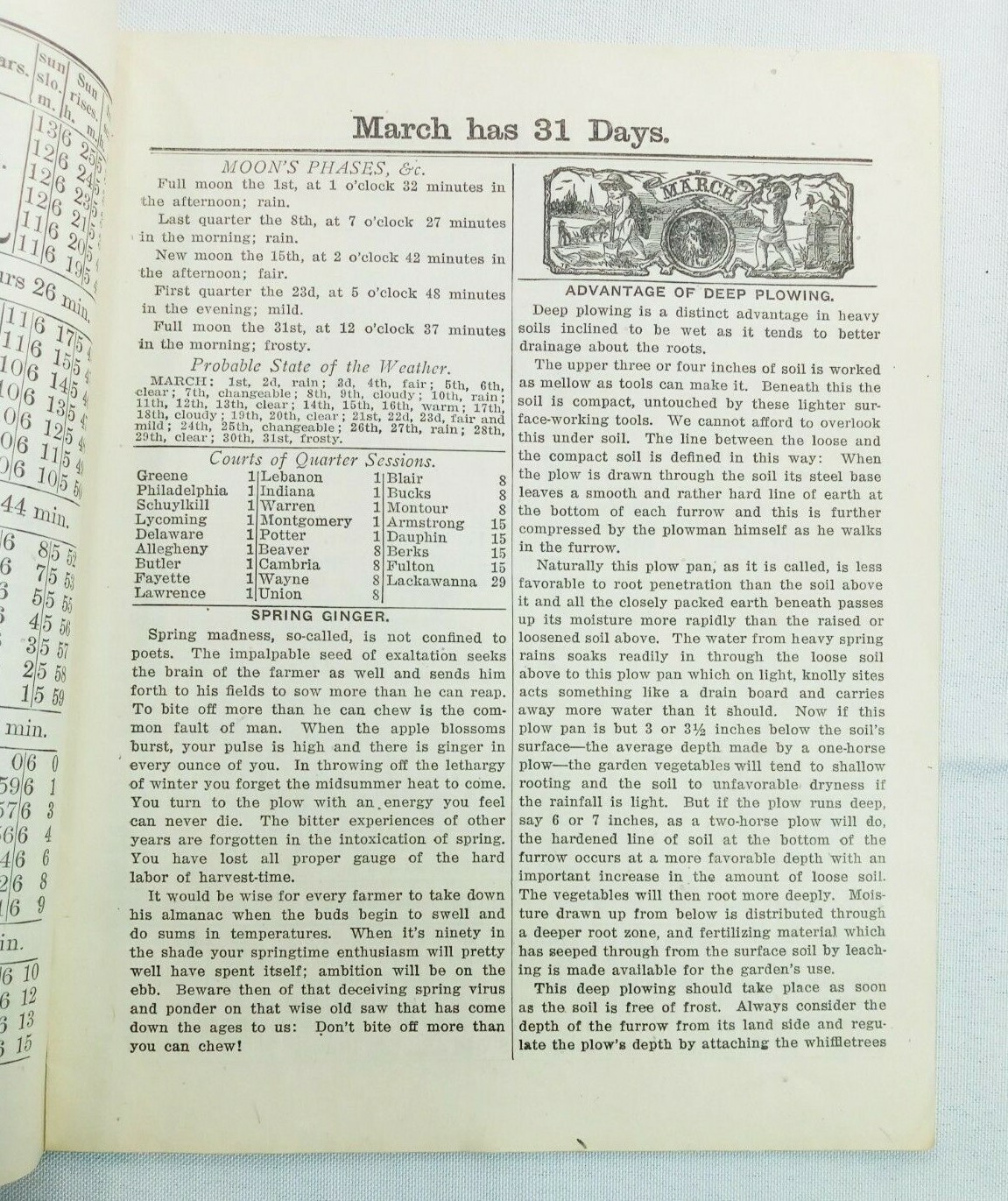 Vintage 1915 John Bear Baer’s Agricultural Almanac Lancaster PA Antique Farmers