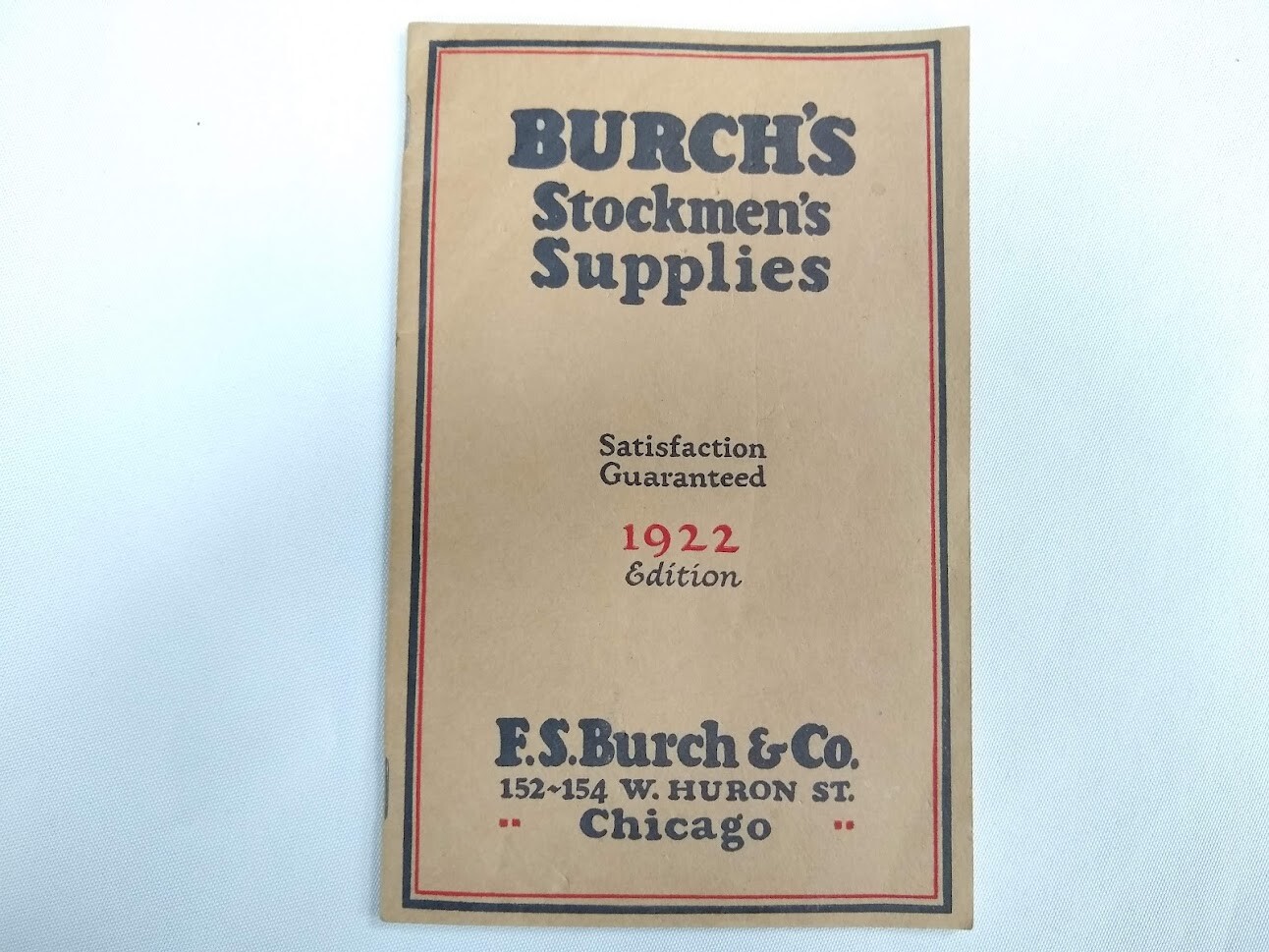 1922 Burch’s Stockmen’s Supplies catalog farm ranch livestock