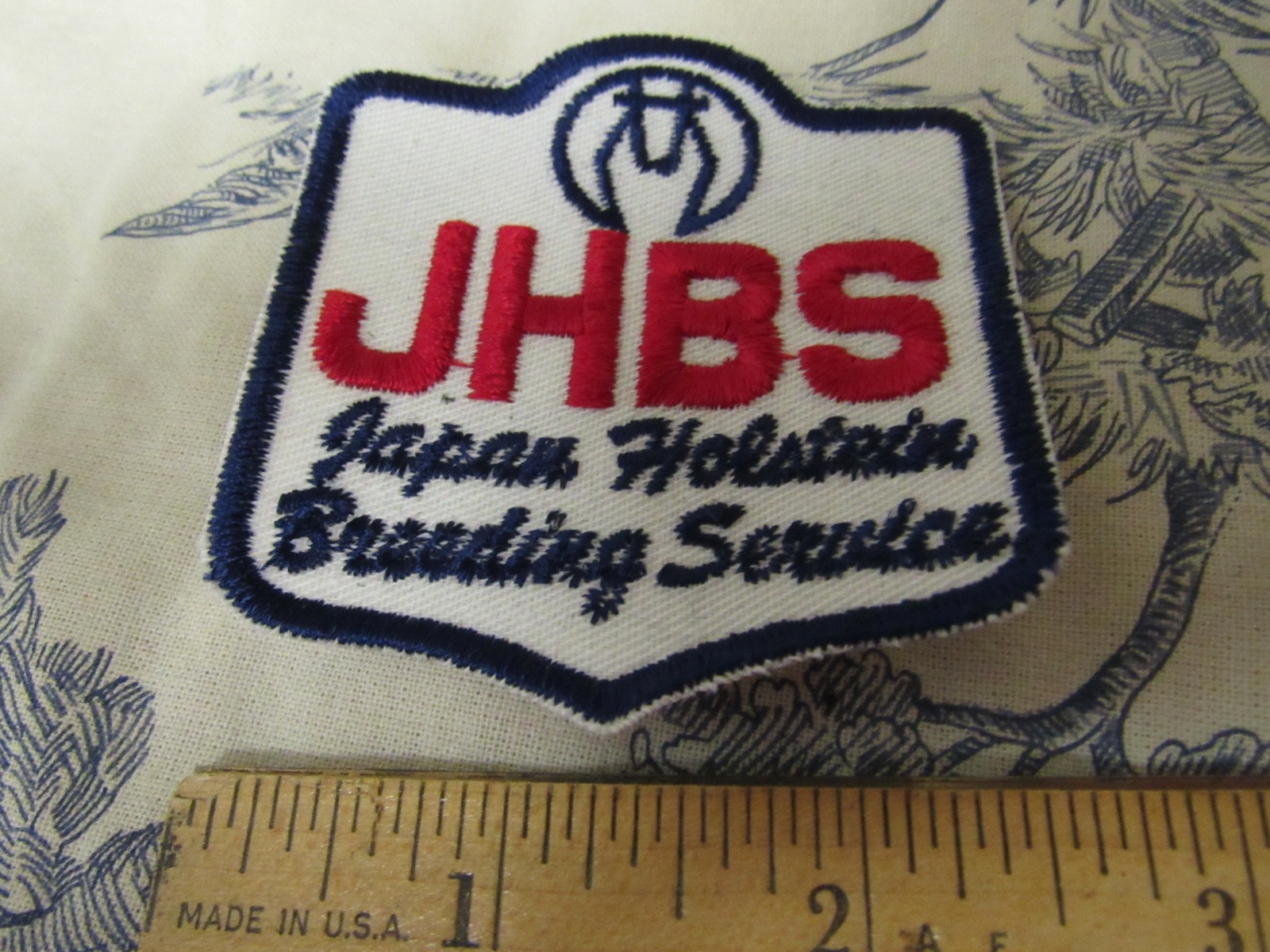 Vtg. “JHBS” Japan Holstein Breeding Service Employee Embroidered Patch