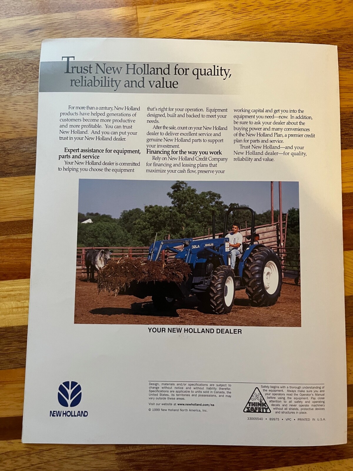 New Holland 42 to 62 PTO HP TN Tractors Color Brochure 8 Pages
