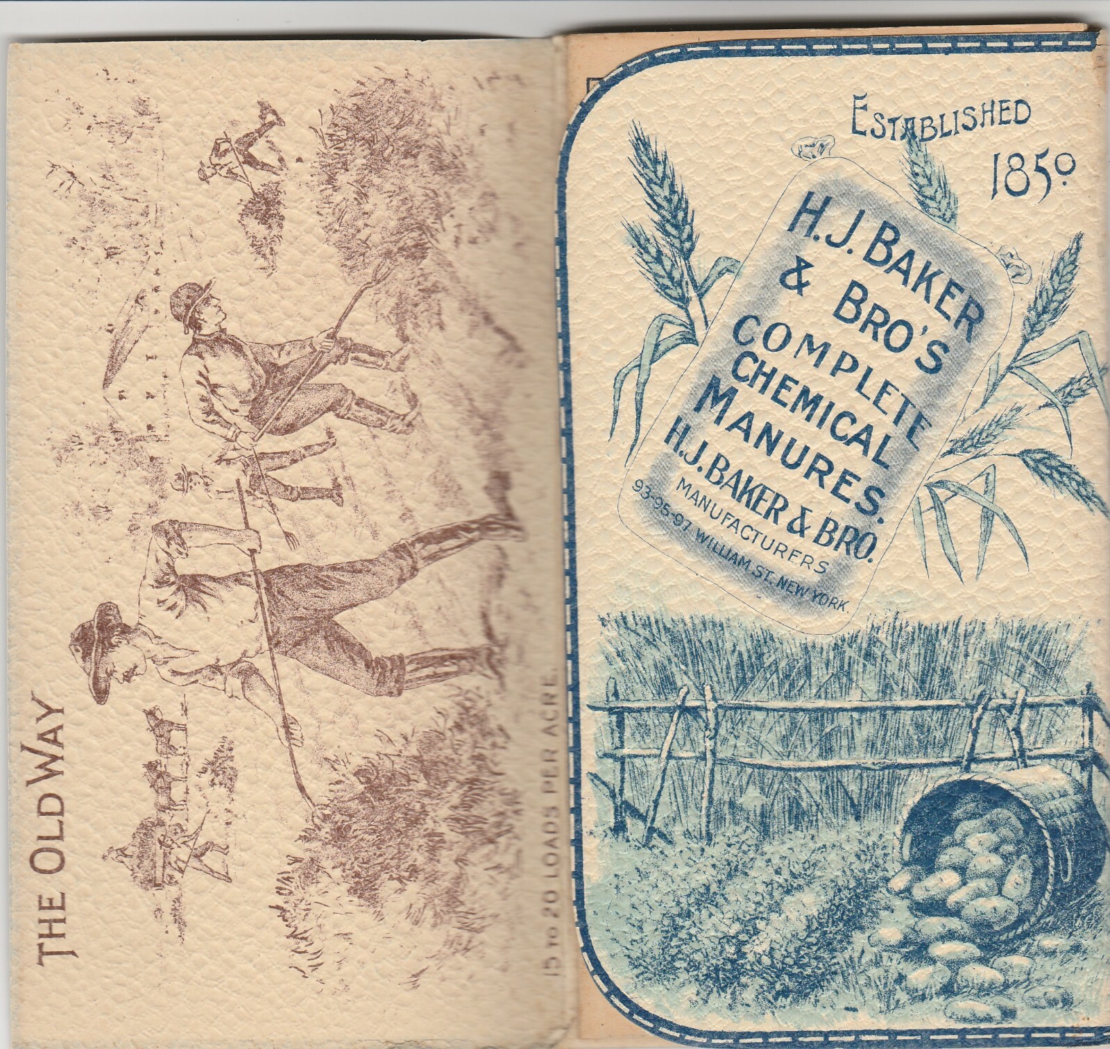 1898 FACTS FOR FARMERS~H.J. BAKER FERTILIZERS,MANURES SALES BROCHURE