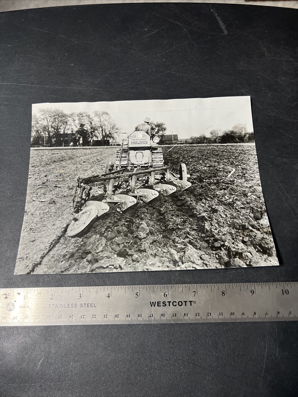 Vintage Photograph Tractor Early Farmer