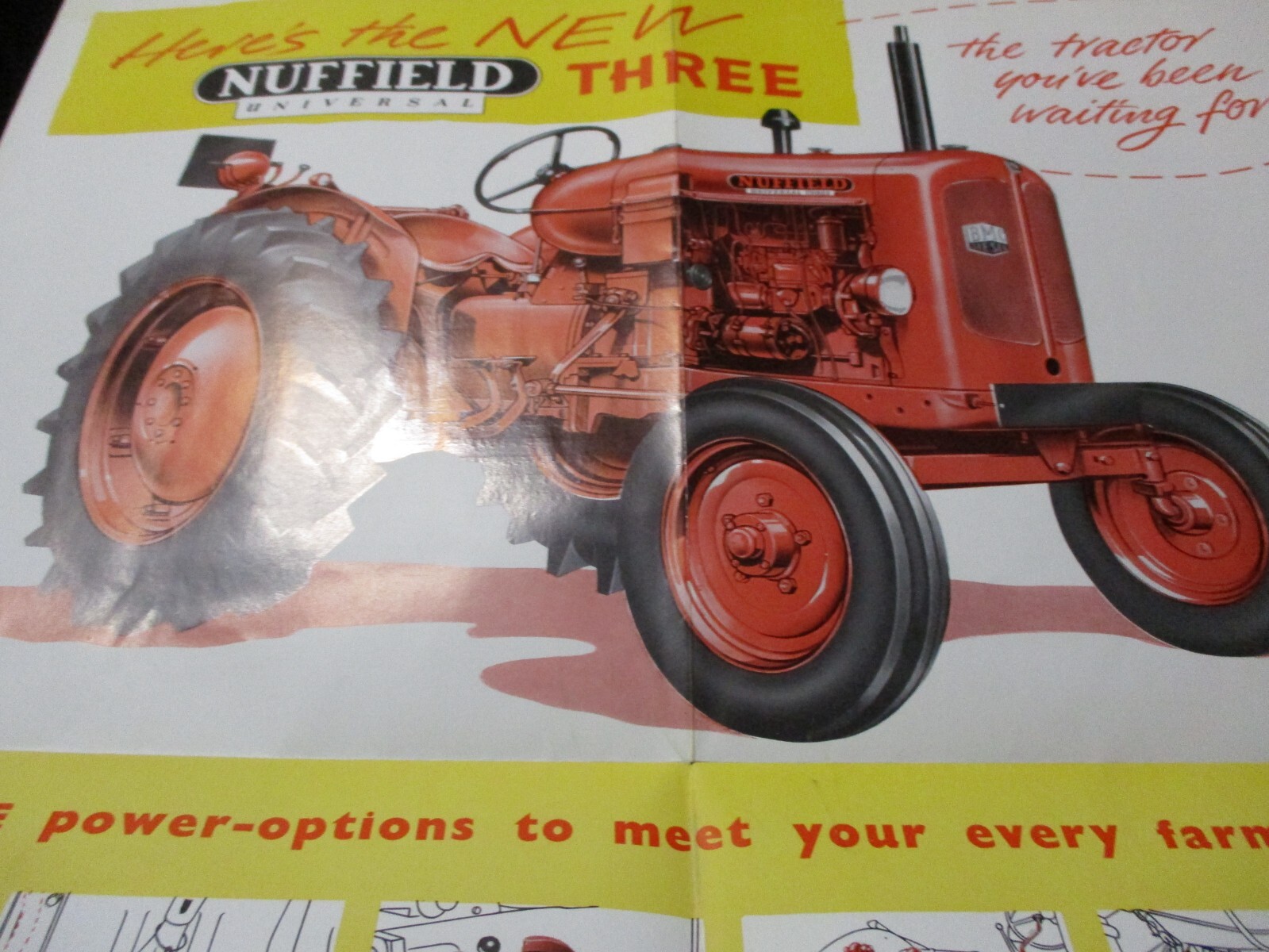 Nuffield 3 & 4 Cylinder Tractors Sales/Specifications Brochure 1959