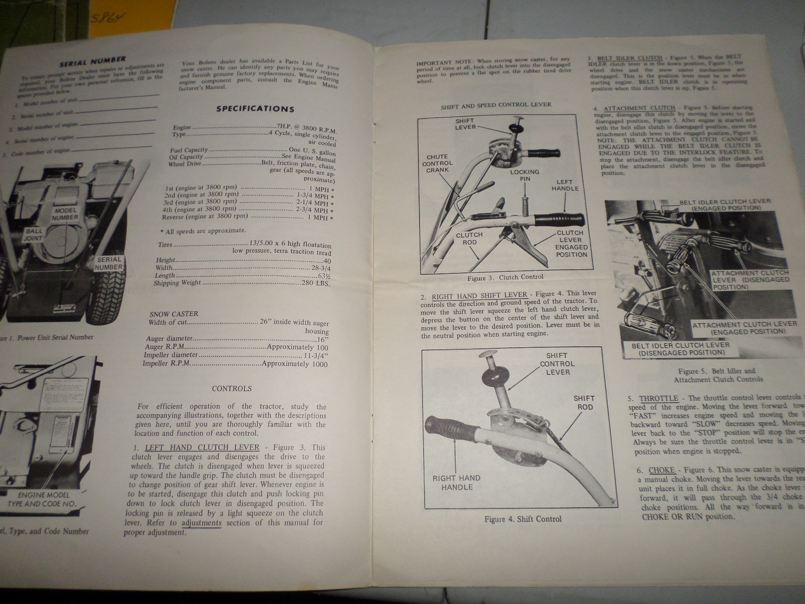 Bolens 1975 Arctic 75 Snow Blower Brochure for 2 stage snowcaster model 75-03