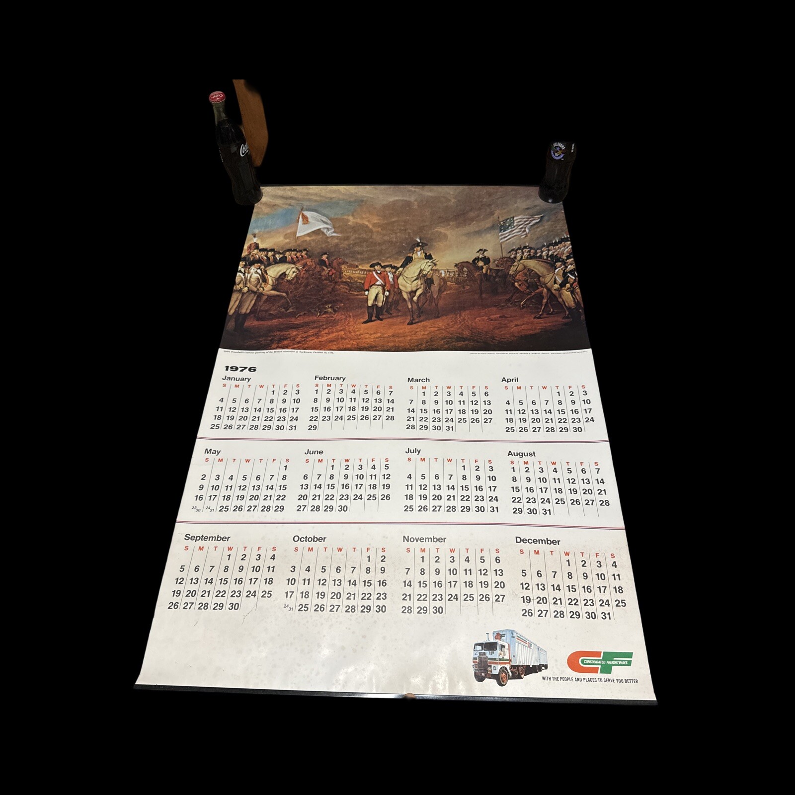 CONSOLIDATED FREIGHTWAYS 1976 CALENDAR 37”X24”