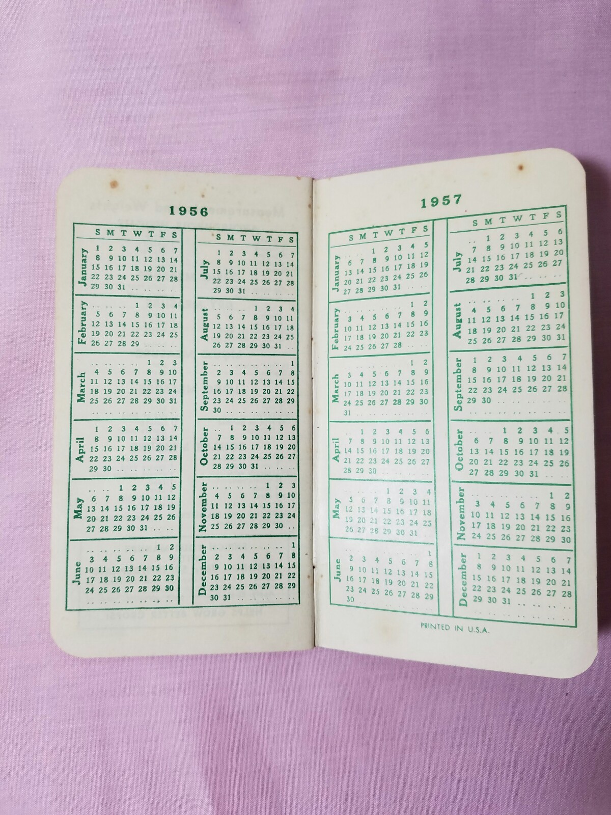 Vintage 1956 Memo Note Book Calendar – Darling’s Soil Builders Fertilizers