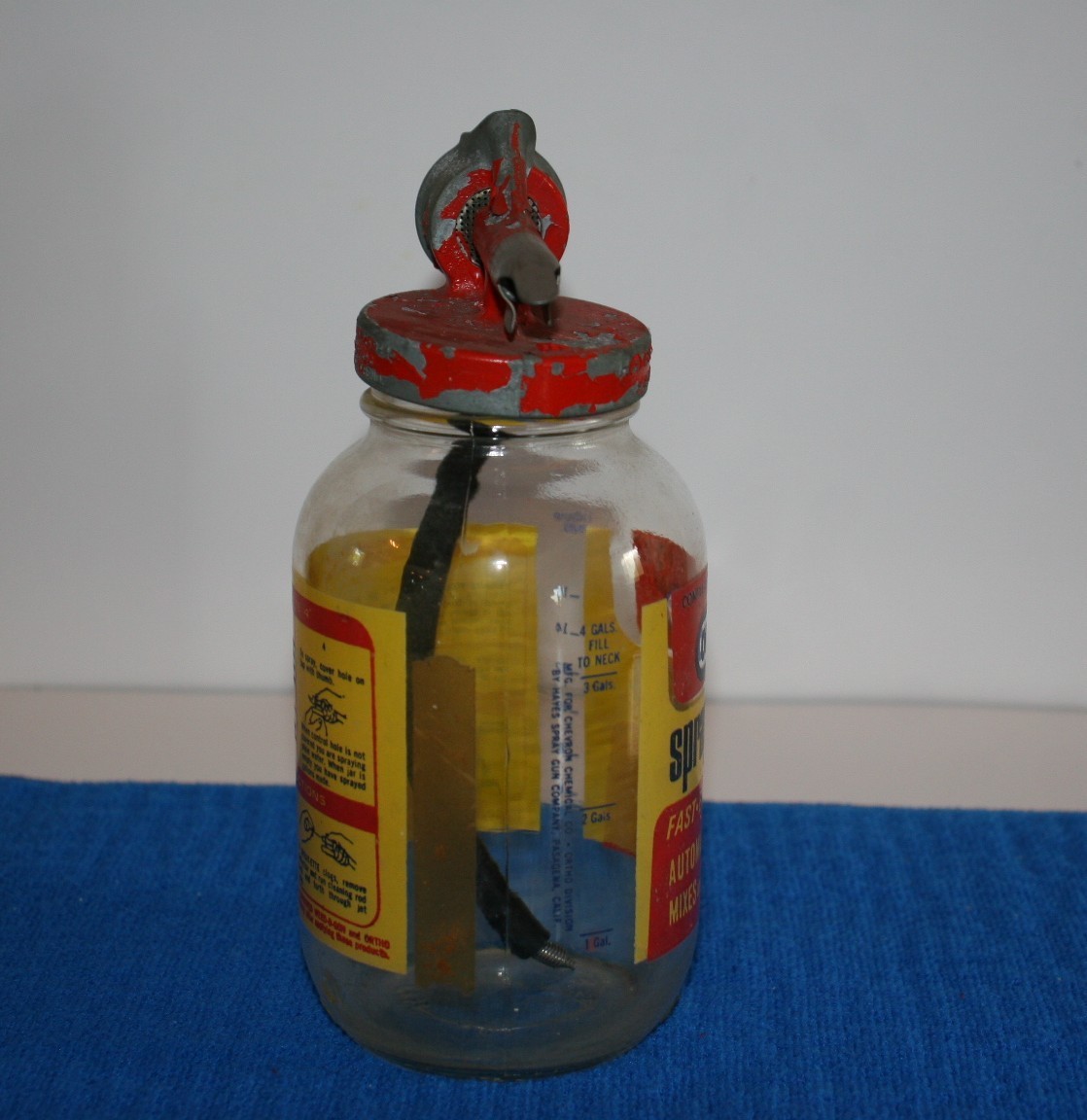 Vintage Ortho Lawn Sprayer Spray-ette 4 Glass Jar Metal Lid 8″ Instruction