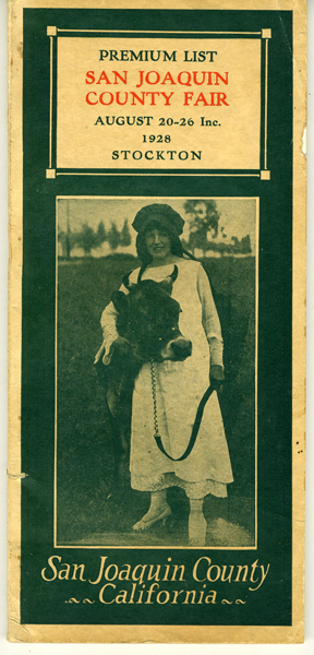 1928 Premium Booklet List from the San Joaquin County Fair Stockton CA 97 pgs
