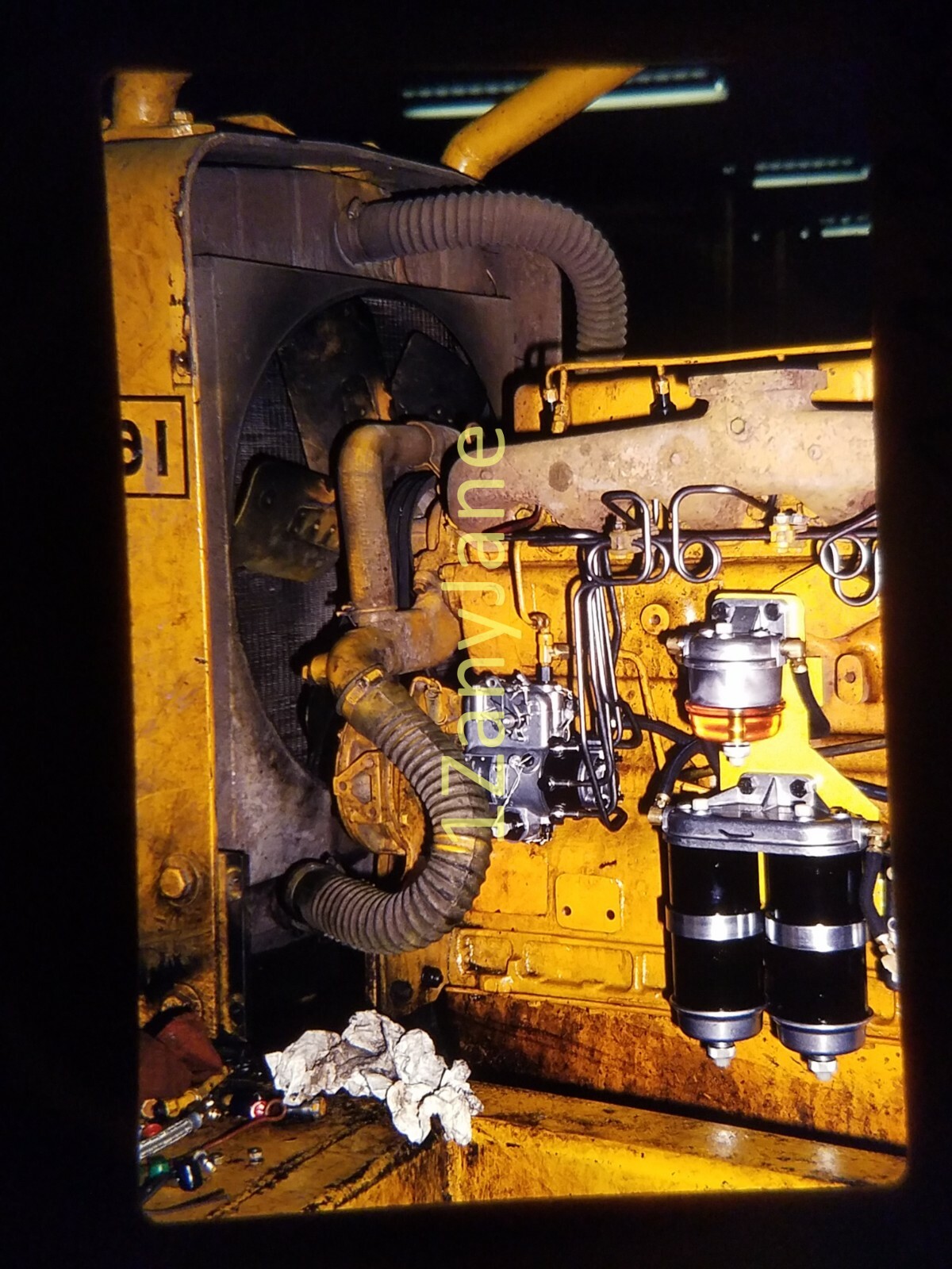 AC1808 35mm Slide of an Allis-Chalmers from MEDIA ARCHIVES ENGINE COOLING FAN