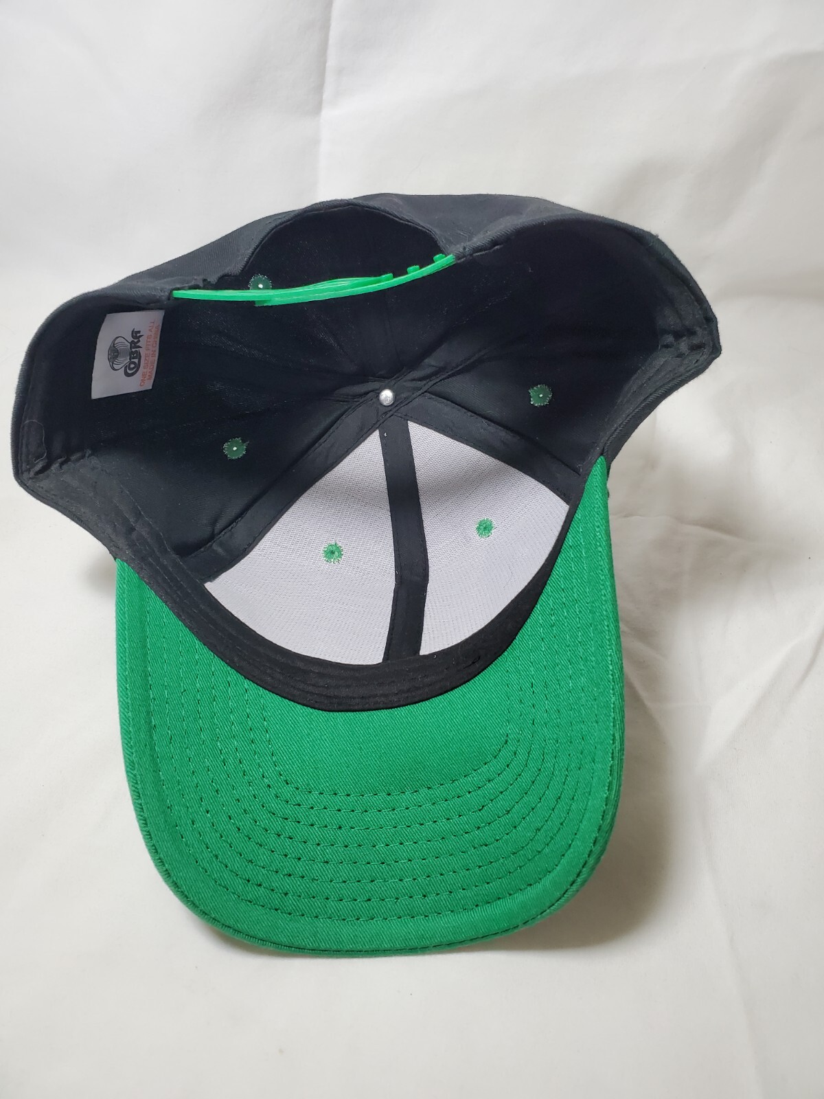 Oliver Vintage Embroidered Logo Double Row Snapback Hat Cobra 100% Cotton