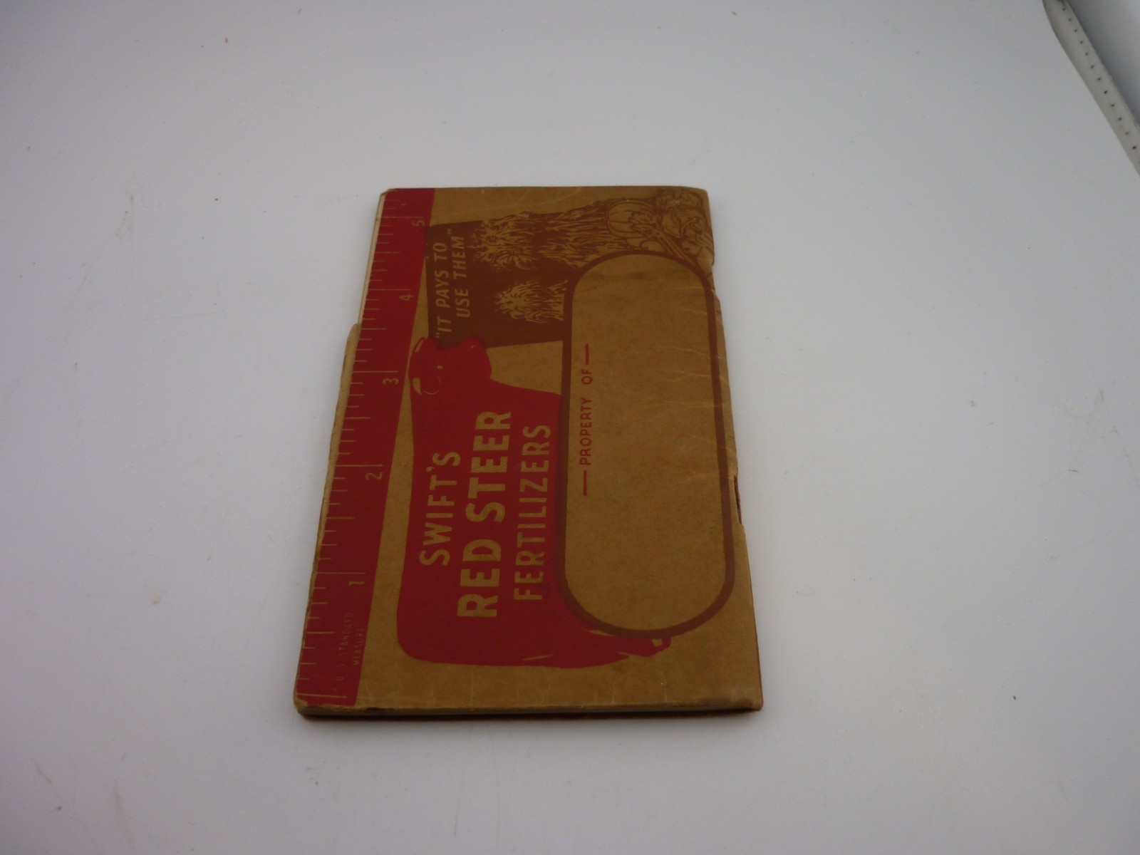 1946 Swift’s Red Steer Fertilizers Pocket Book Farm Advertising Memorandum
