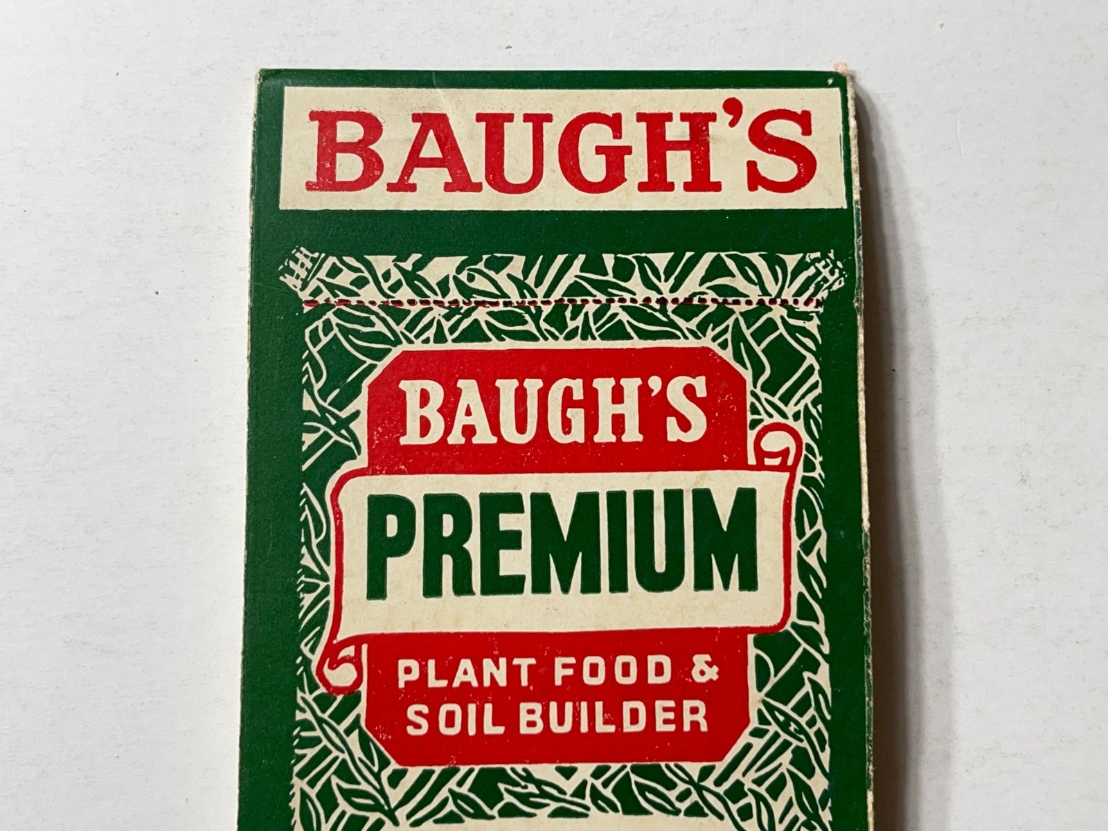 Vintage Original – Baugh’s Premium Plant Food & Soil Builder Notepad AD Booklet