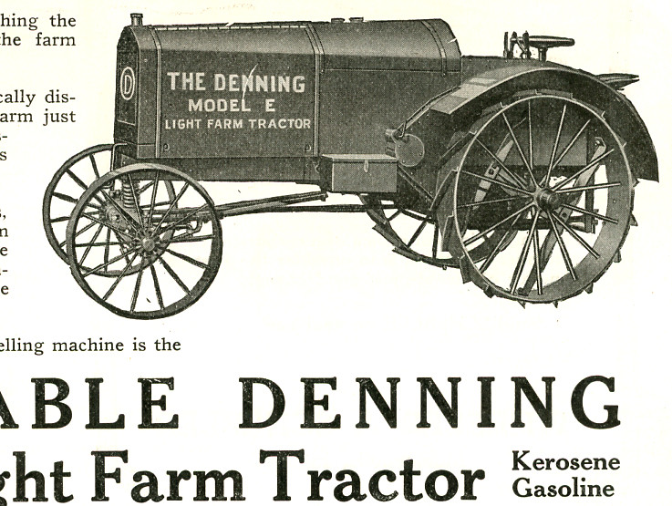 1916 Original Durable Denning Light Farm Tractor Ad. Gas/Kero Cedar Rapids, Iowa