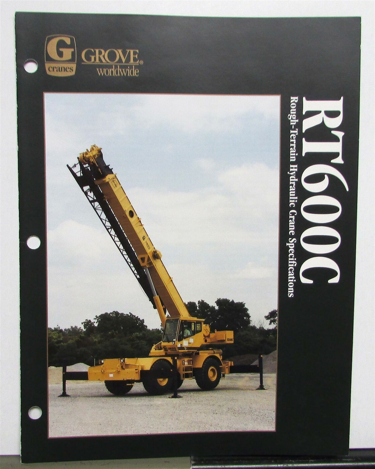 1993 Grove RT600C Cranes Specifications Construction Sales Brochure