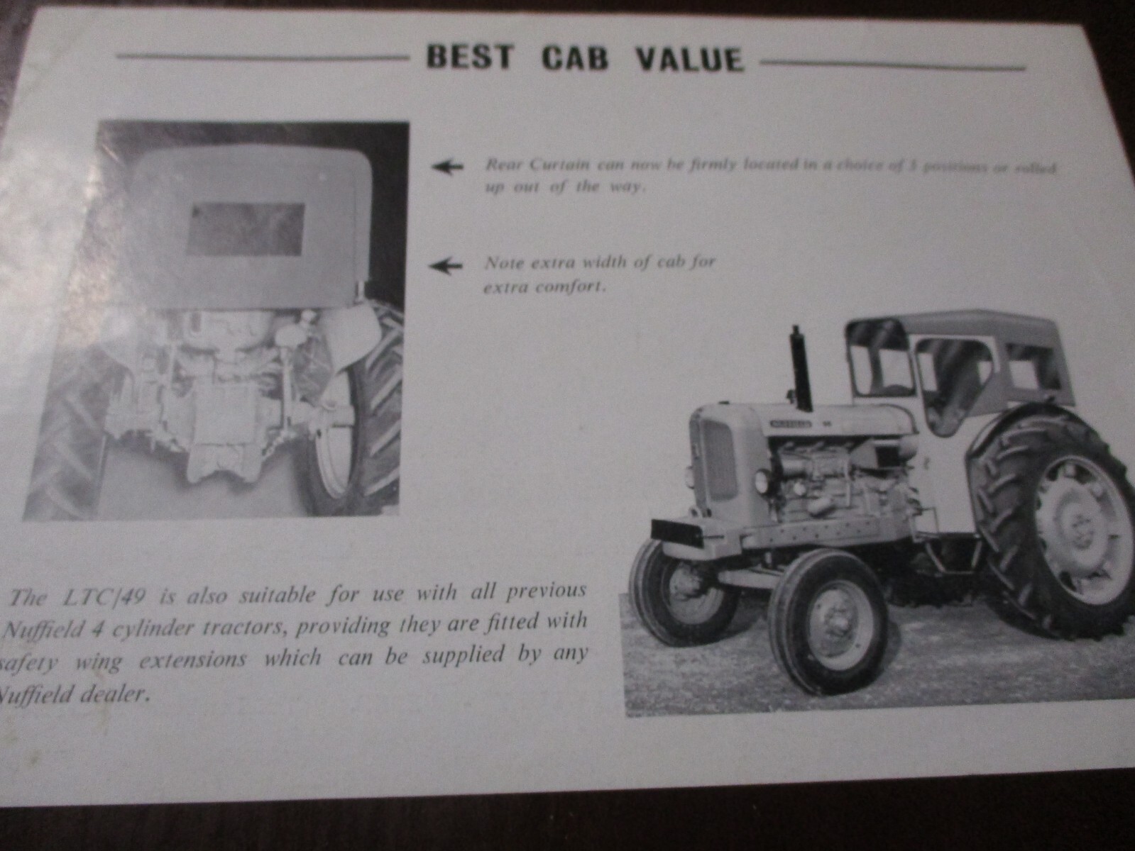 Nuffield 10/42, 10/60 Tractors Sales/Specifications Brochure 1965