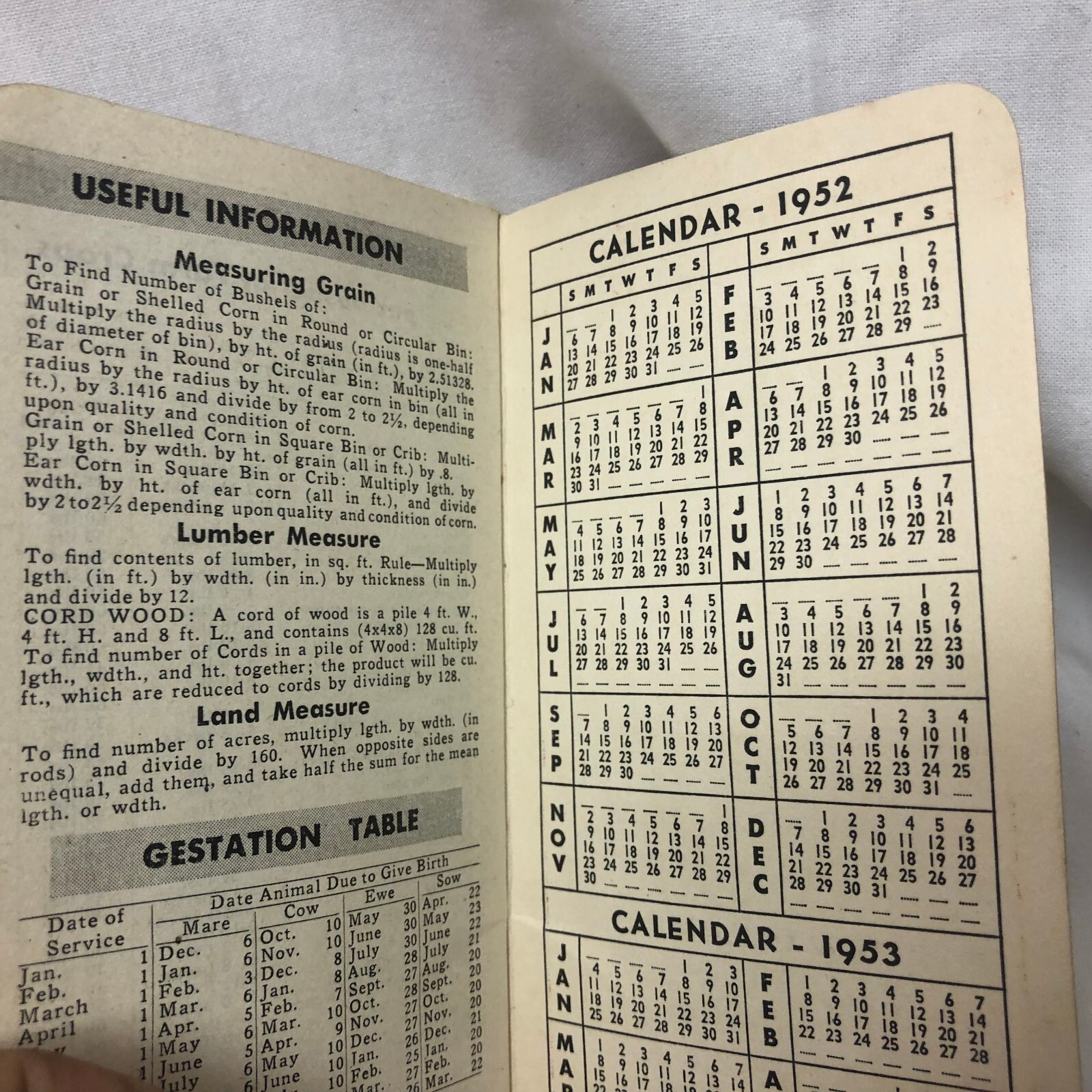Vintage 1952 Armour’s Advertising Pocket Notebook