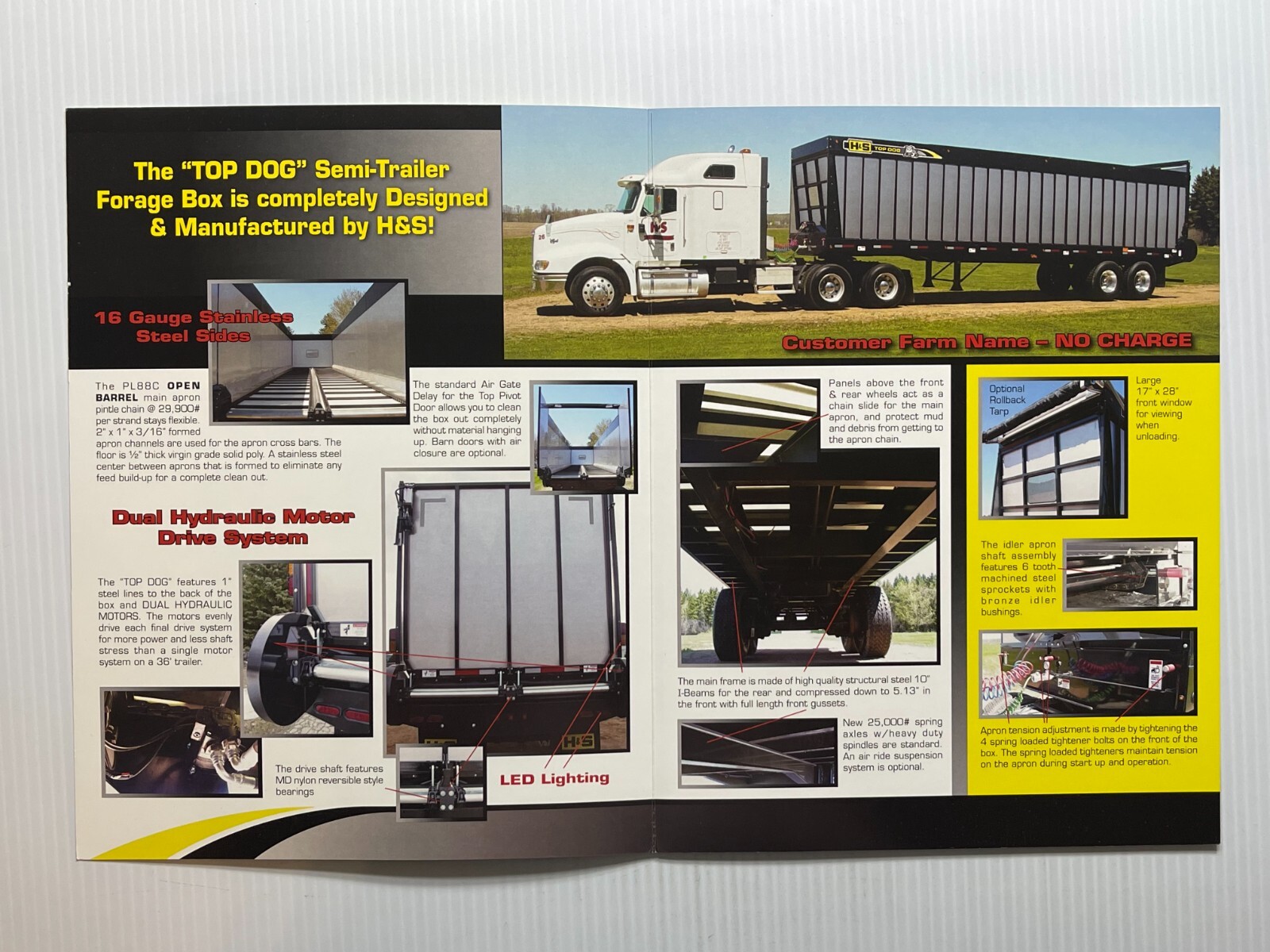 H&S – Semi Trailer Forage Box Sales Brochure *Original Dated 2011*