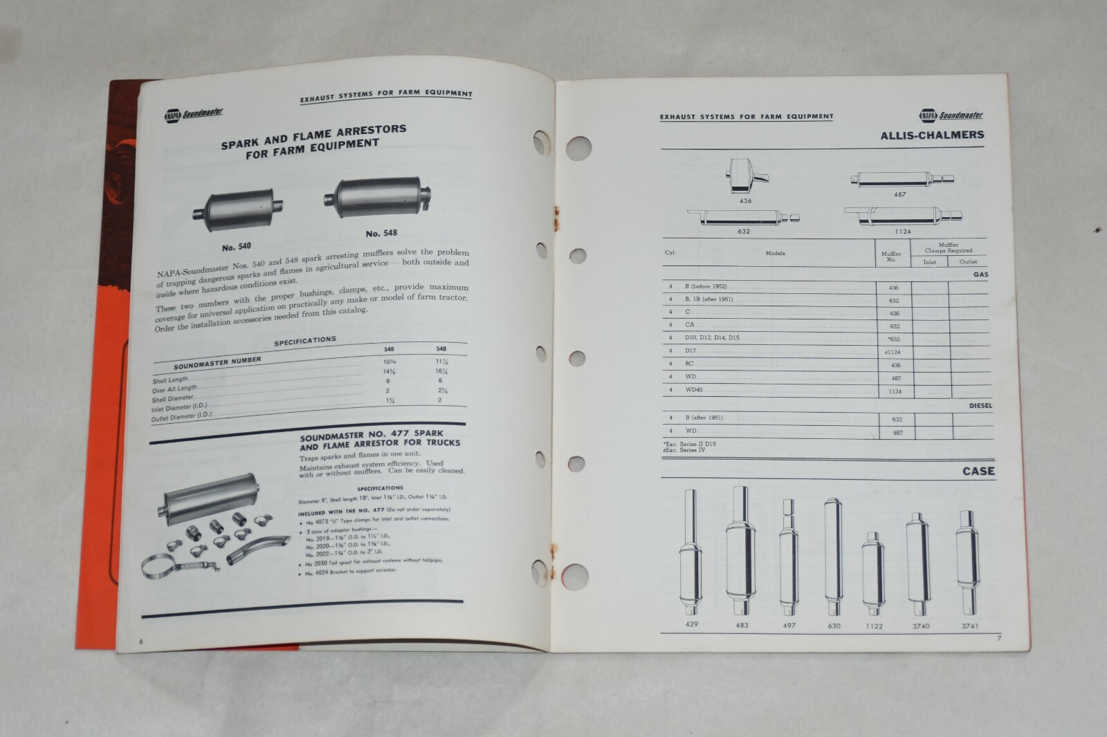 1965 NAPA Soundmaster Tractor Muffler Pipes Accessories Farm Equipment Catalog