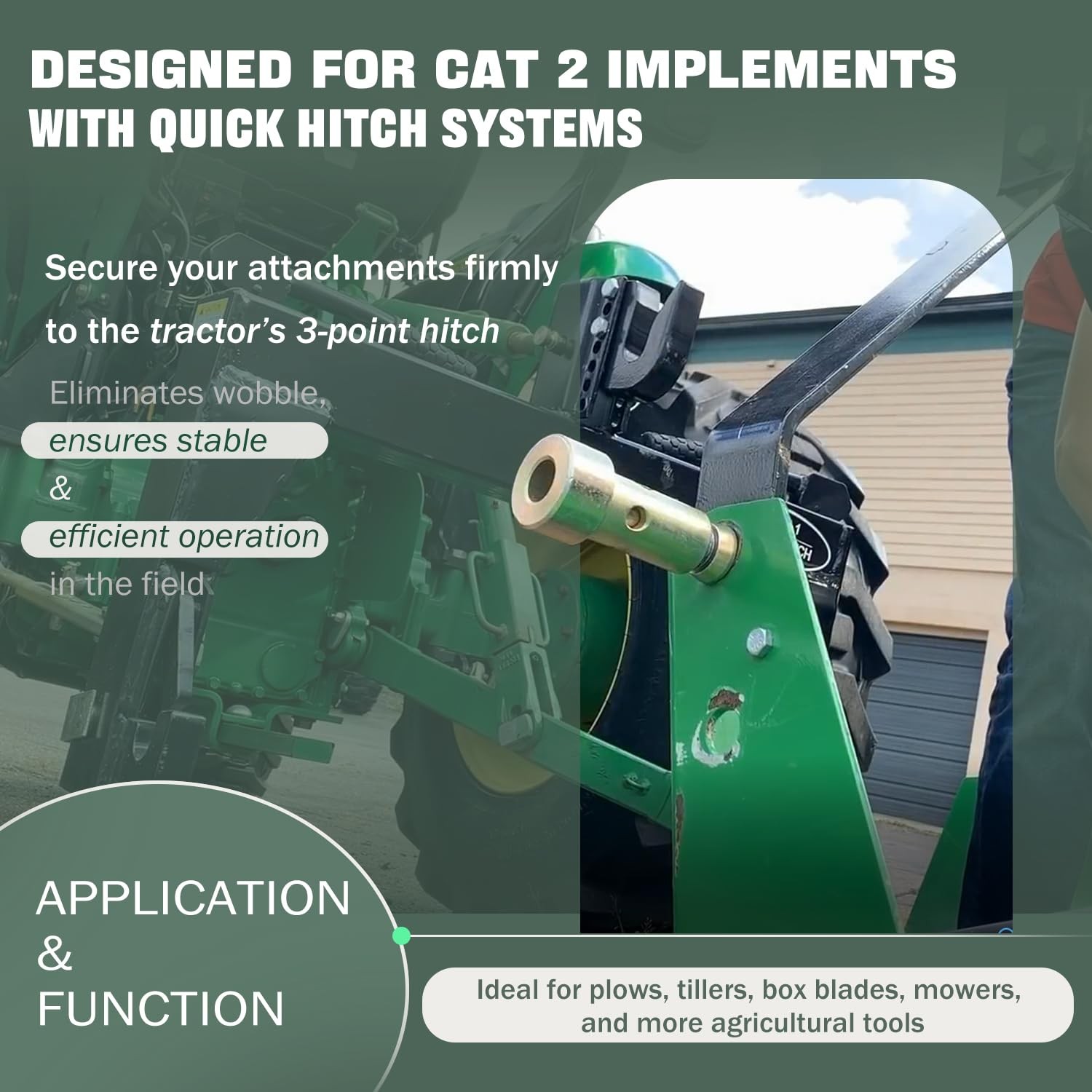 Cat 2 Quick Hitch Bushing Kit Fits 1-1/8″ OD Pins – Complete with 4 Bushings