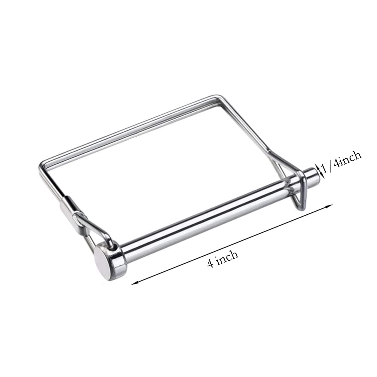 10 Pack Heavy Duty 1/4X4 Inch Trailer Coupler Pin Wire Lock Pin PTO Shaft Hitch