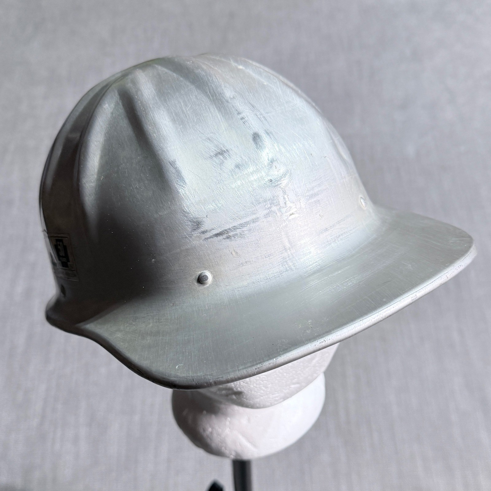 Vintage 60’s Aluminum Hard Hat Portland Cement Association Safety Stickers