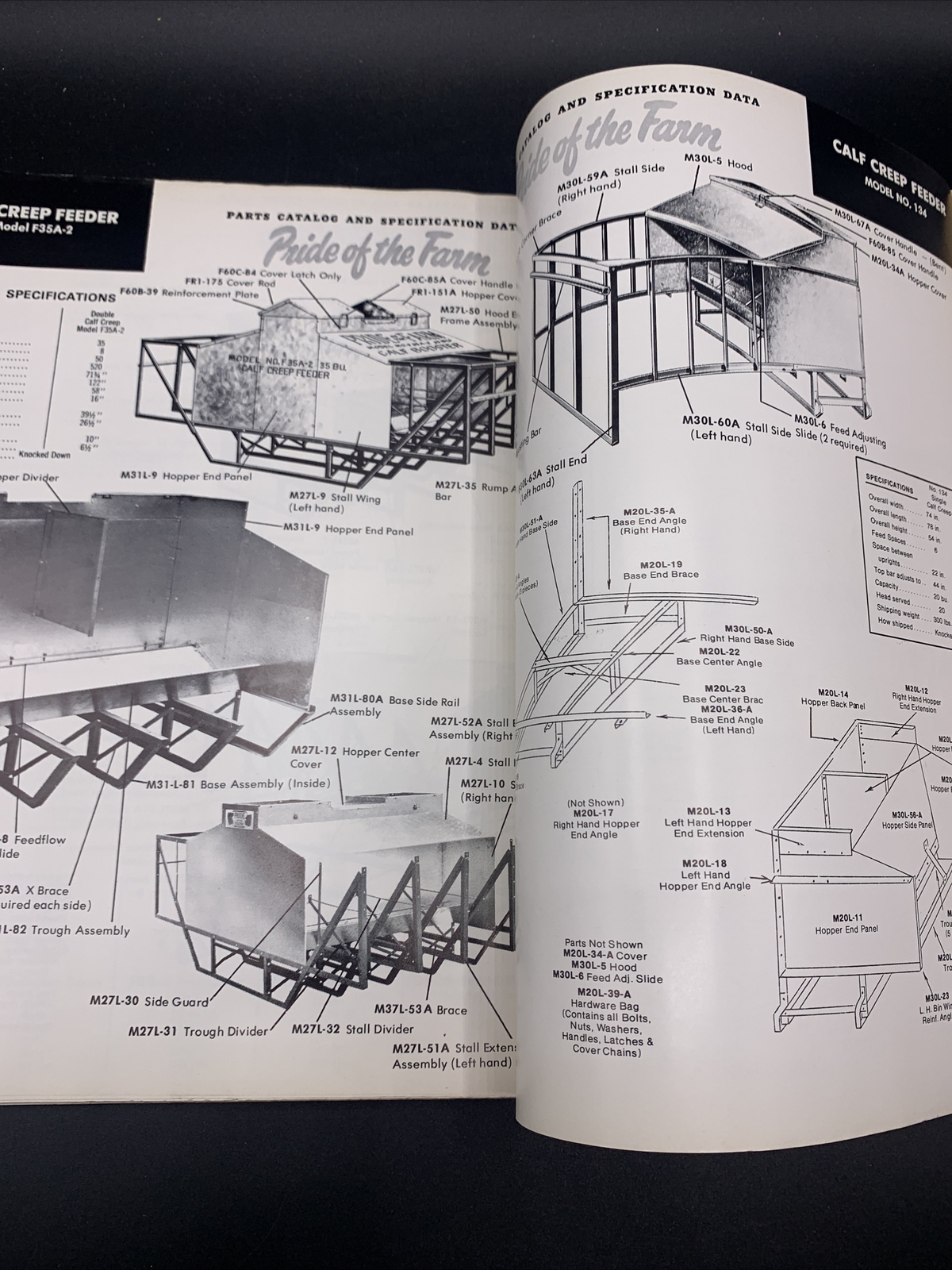 1960’s Hawkeye Steel Prod. Pride Of The Farm Repair Parts Catalog Waterloo Iowa