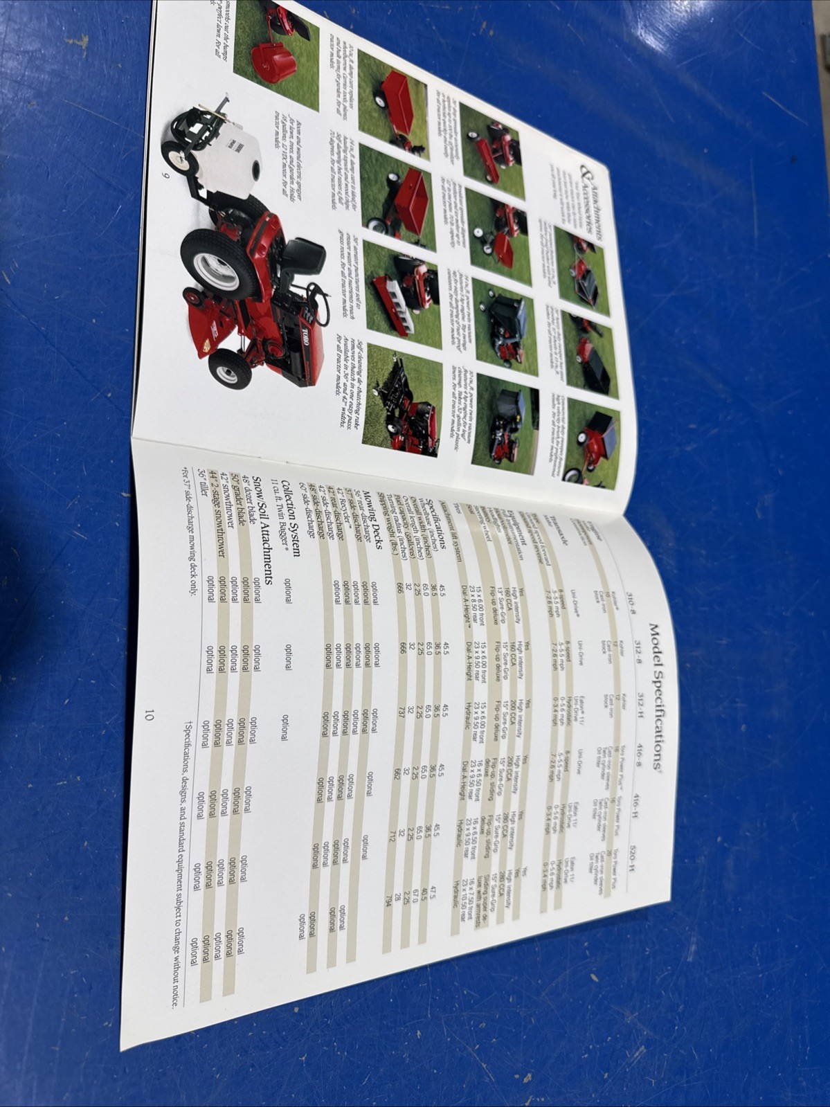 1991 Toro Wheel Horse Garden Tractors Brochure