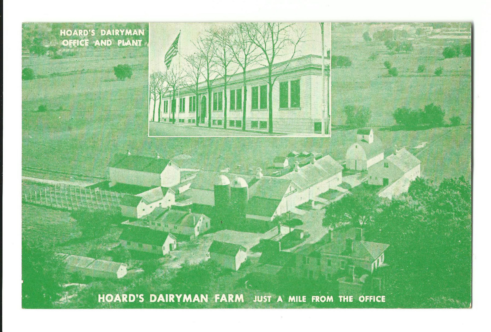 Old Advertising Postcard Hoard’s Dairyman Office & Plant Fort Atkinson Wisconsin