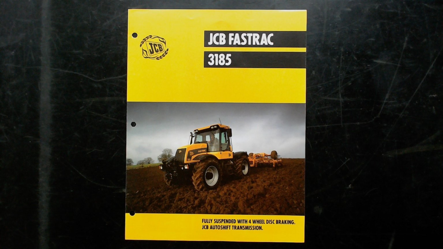 JCB Fastrac 3185 Agricultural Brochure Vintage Tractor Specs Yellow