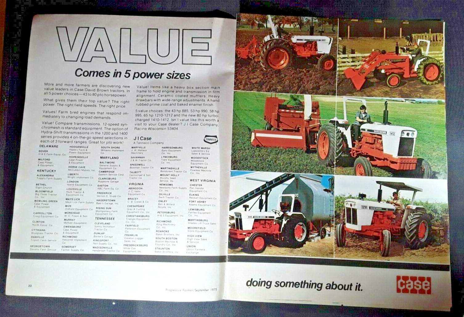 Original 1975 Case Tractor 2-Page Magazine Ad – Doing Something About It