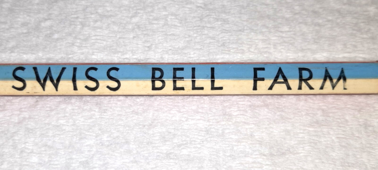 LONG FERRULE”Swiss Bell Farm*Reg. Swiss Brown Cattle*Roanoke, ILL”Unused Pencil