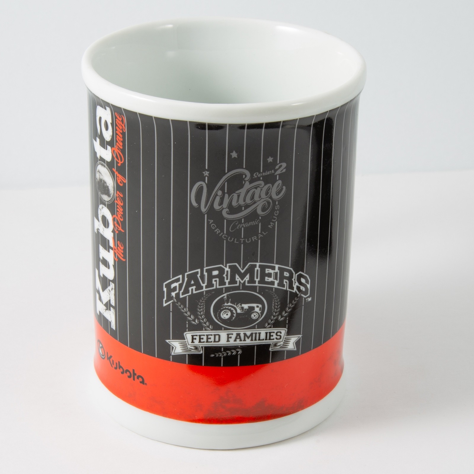 RARE Kubota “Power of Orange” Ceramic Mug Series 2 Black/Orange Choko Authentics