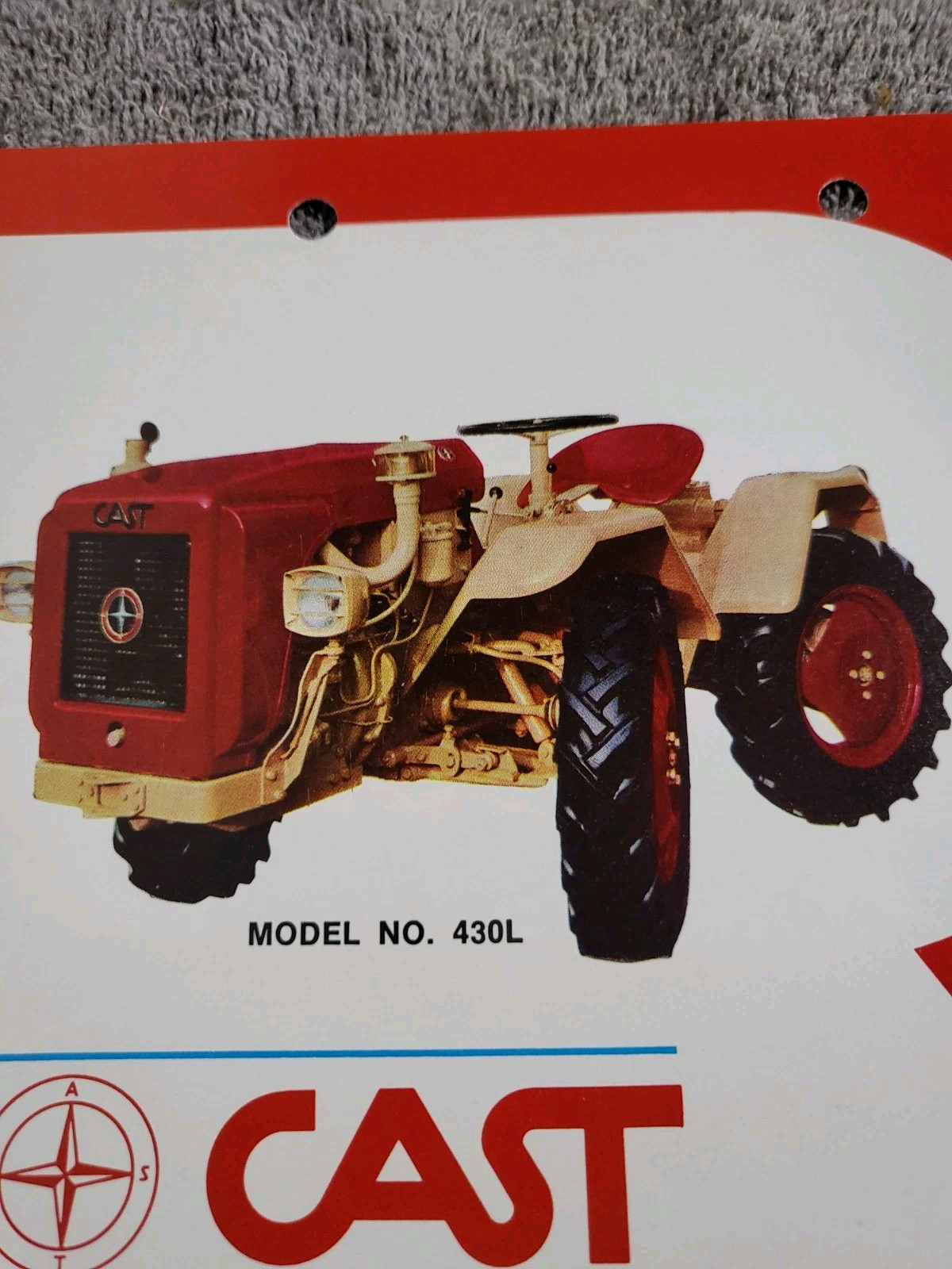 Vintage 1960’s CAST 430L RECO 4WD TRACTOR BROCHURE Slanzi Diesel Engine L-Z Co.