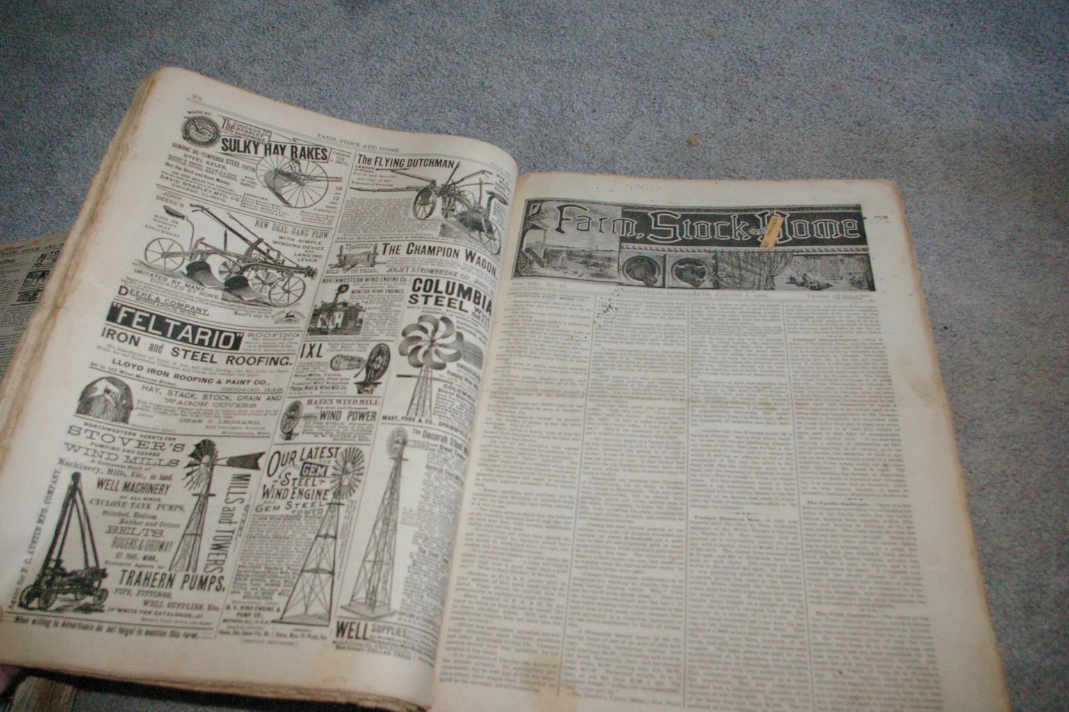 112 ISSUES 1892-1895 & 1899-1900 Farm Stock & Home Publication Great Reading!