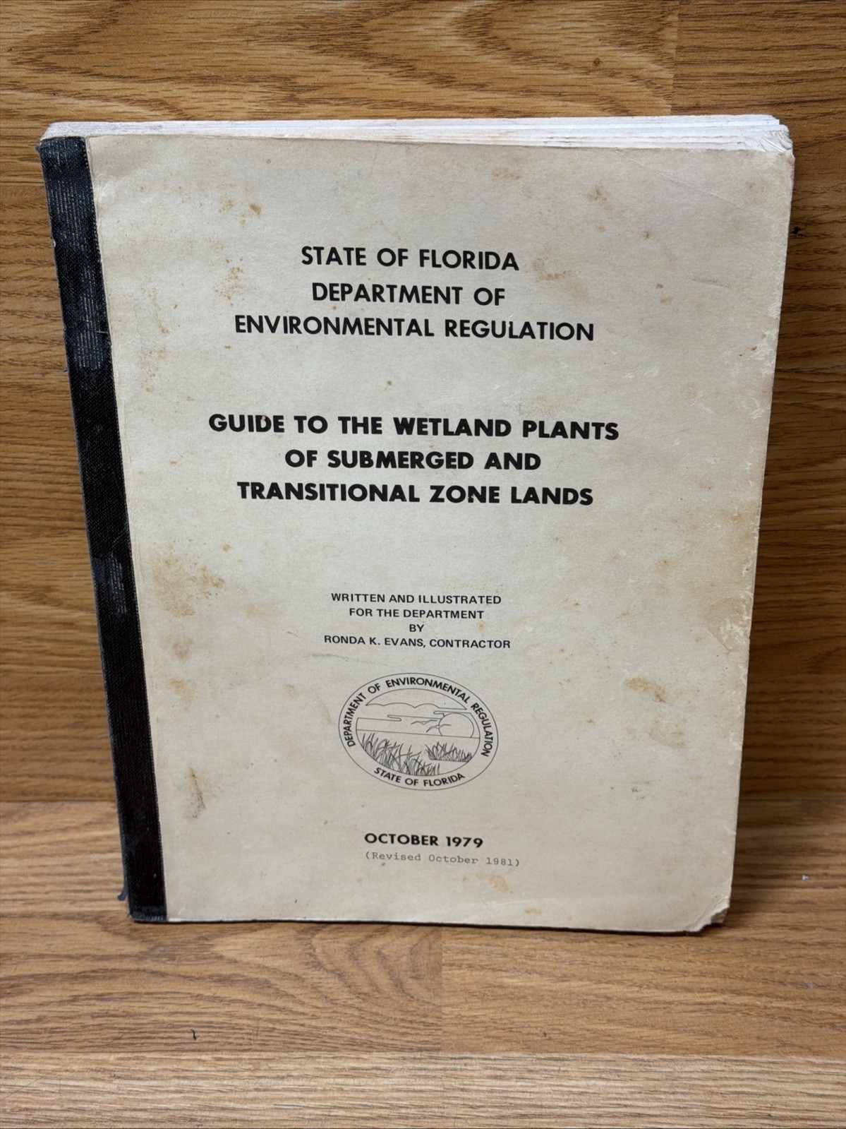 1979 State Of FL Dept Of Environmental Regulation Guide To Wetland Plants Manual