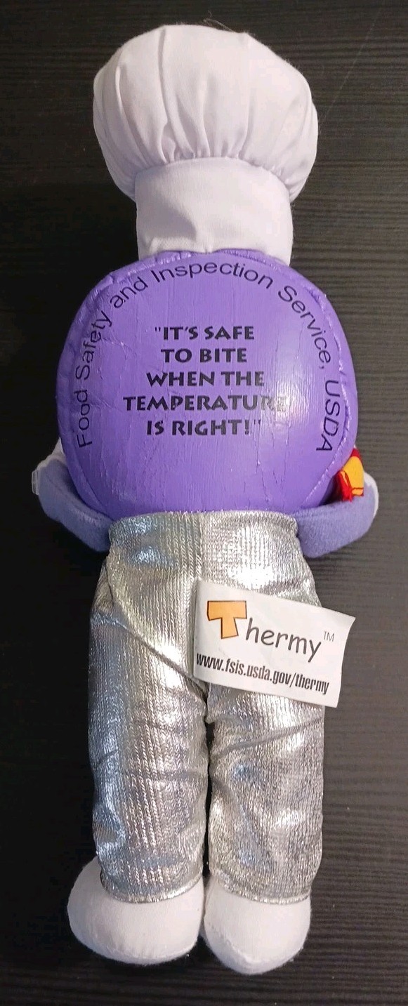 Thermy Thermometer Plush toy 10″ tall U.S. Dept. of Agriculture RARE 2017