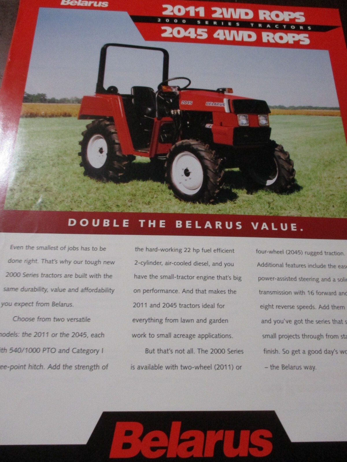 Belarus Tractors Sales/Specifications Brochures 7 items, Circa 1990’s