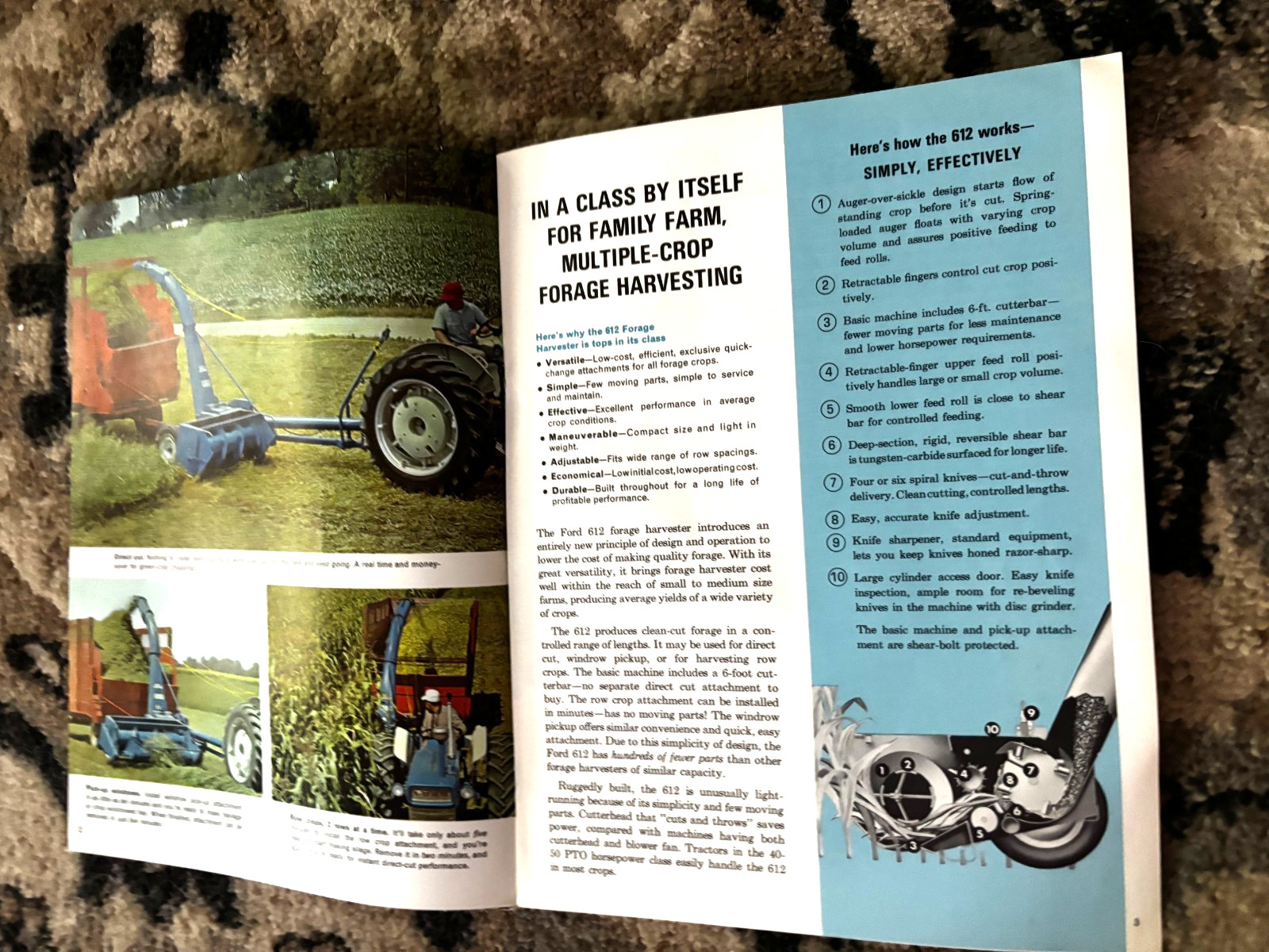 Ford Tractor 612 Forage Harvester 606 Forage Blower For 1965 Brochure DCPA26