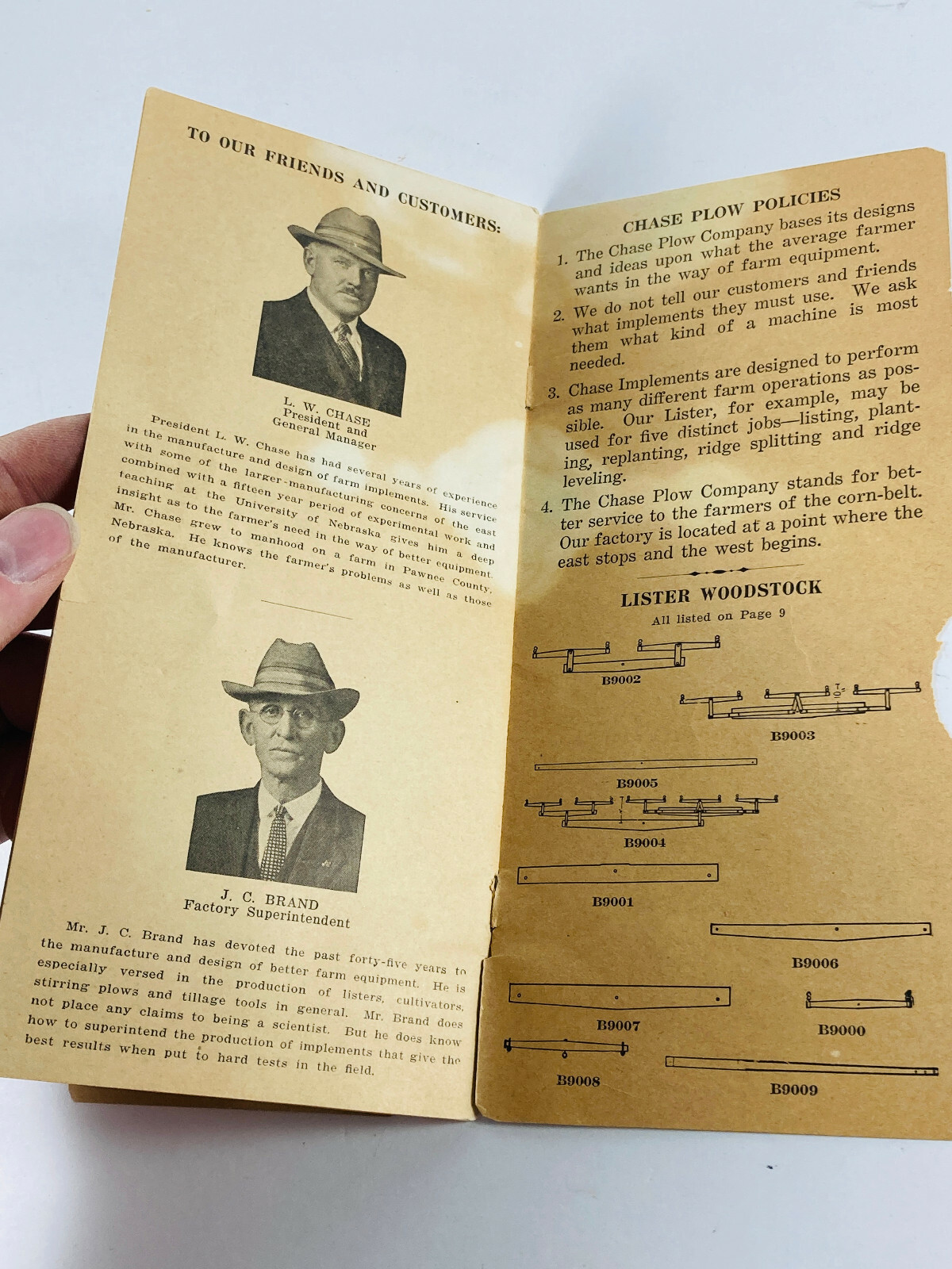 RARE 1920’s Chase Plow Co. Lincoln Nebraska NE advertising brochure
